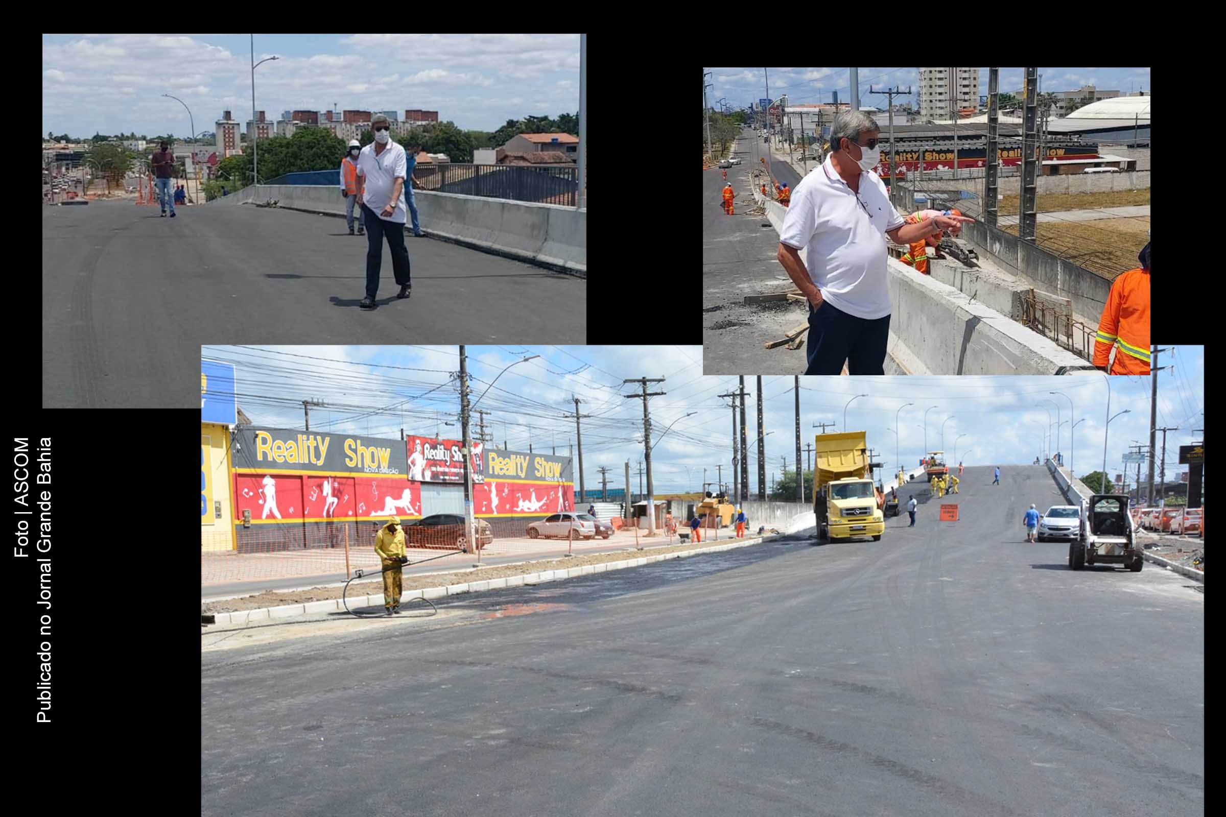 Prefeito Colbert Martins vistoria viaduto entre a Fraga Maia e Maria Quitéria e diz que gestão avança com serviços de urbanização de Feira de Santana.
