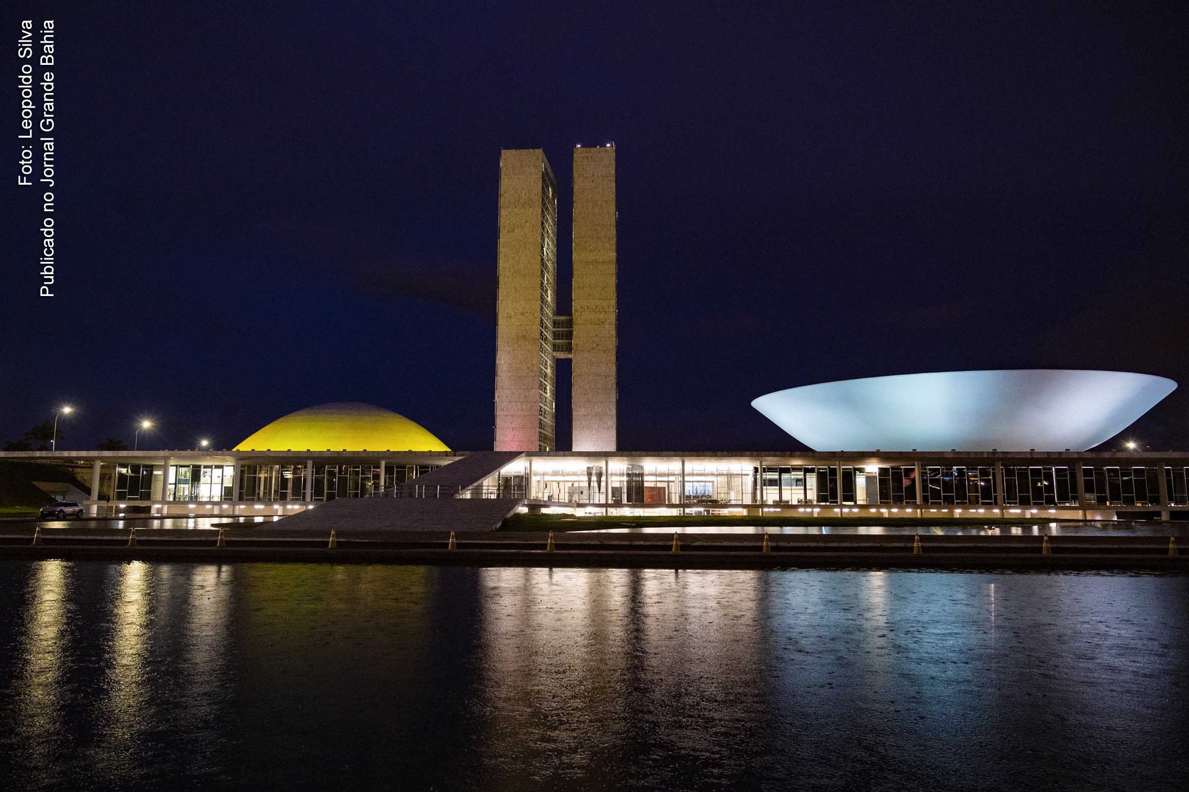 Vista do Congresso Nacional do Brasil.