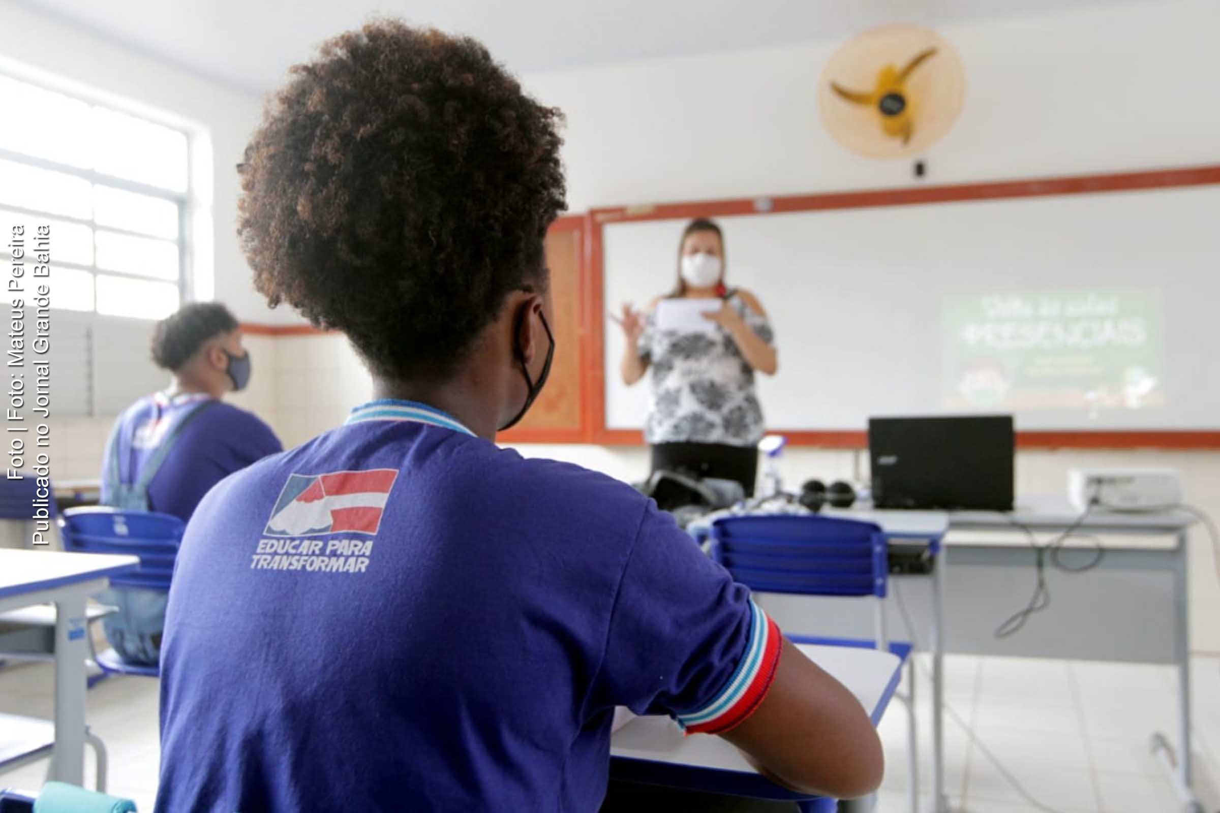 Alunos da rede estadual da Bahia são preparados para avaliação do IDEB.
