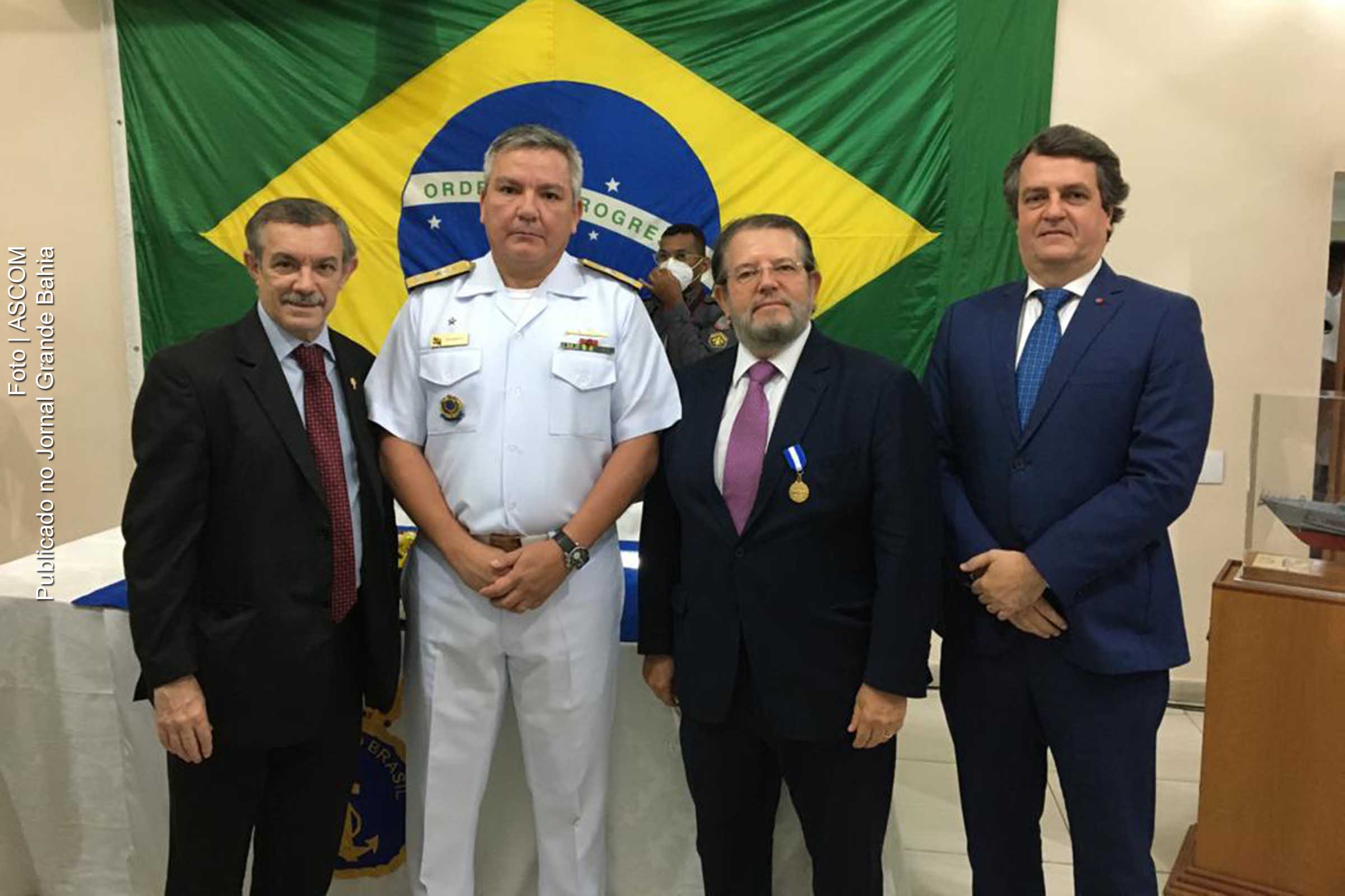 Salvador: Desembargador do TJBA Jatahy Junior, General Guedon e o coronel aviador Marcello Borges são homenageados com a medalha ‘Amigo da Marinha’