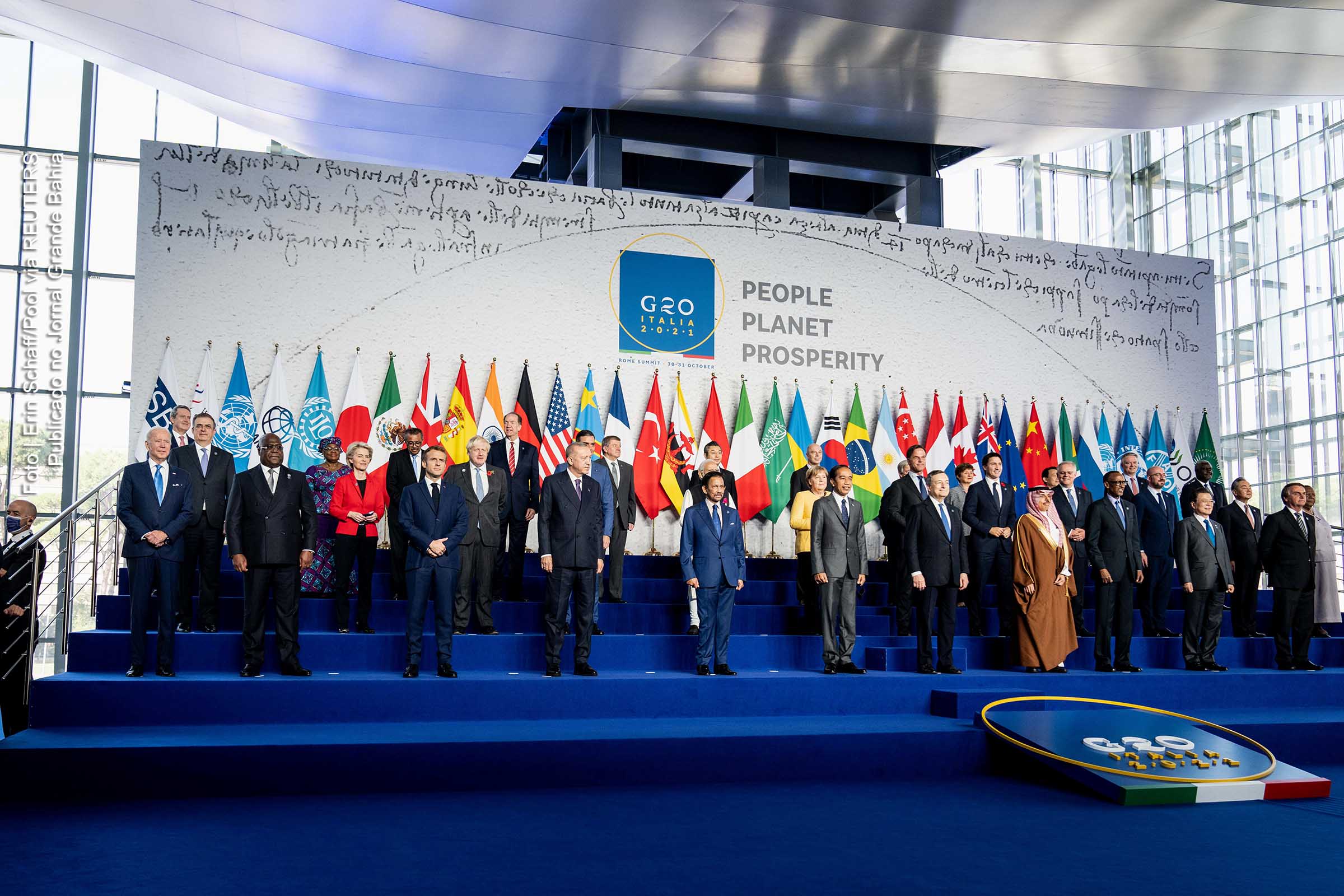 Delegação do G20, em Roma, Itália.