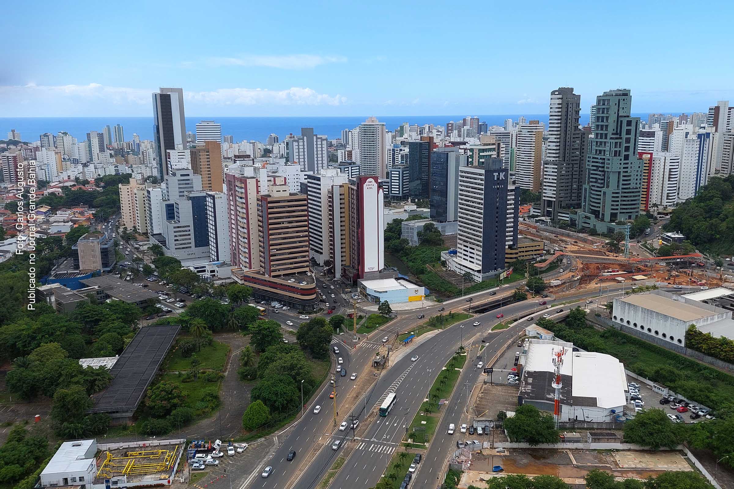 Vista panorâmica parcial de Salvador.