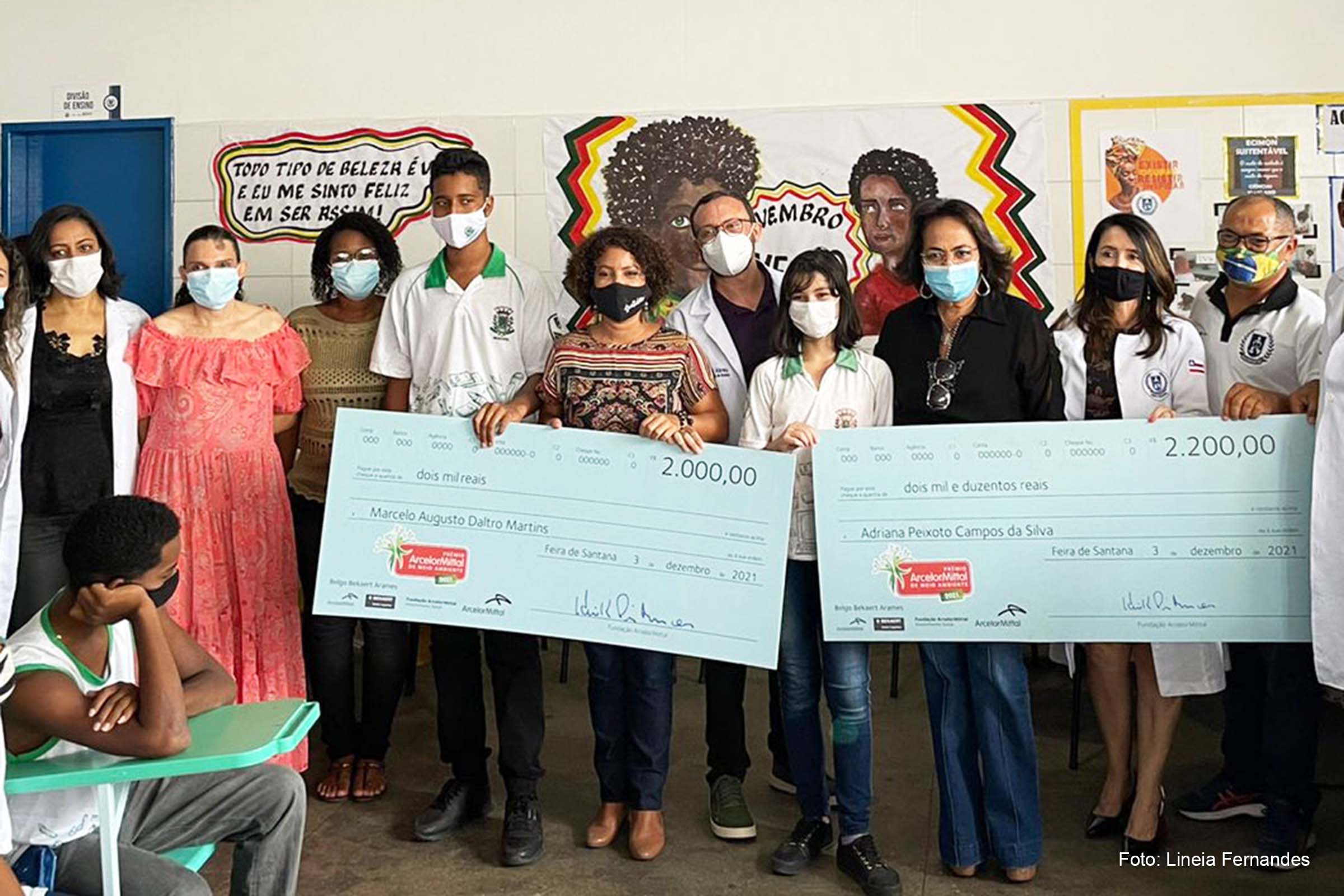 Pelo desempenho nos projetos, a escola ganhou dois prêmios nos valores de R$ 2.000,00 e R$ 2.200,00.