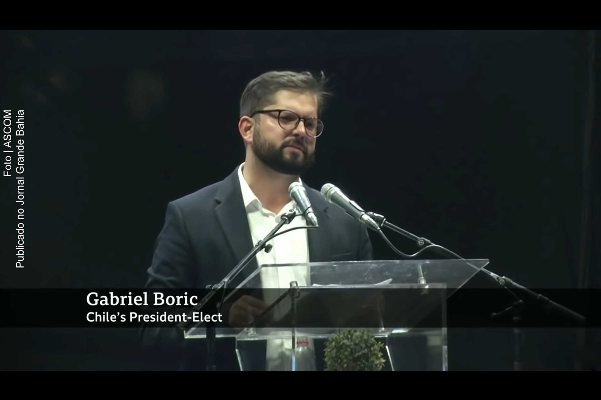 Gabriel Boric, presidente eleito do Chile.