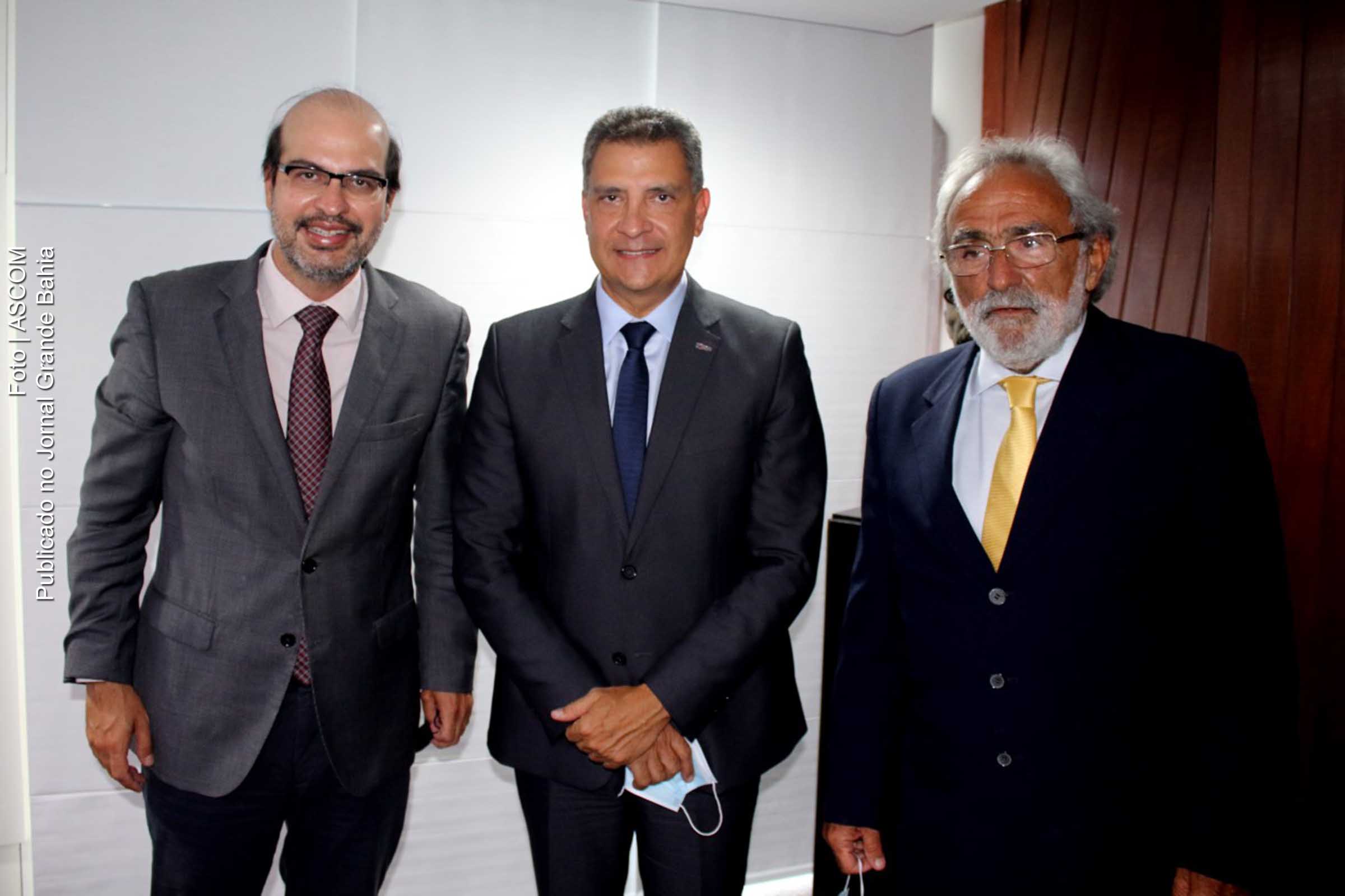 Conselheiros eleitos para mesa diretora do TCE Bahia Gildásio Penedo Filho, Corregedor; Marcus Presídio, presidente; e Antônio Honorato, vice-presidente.