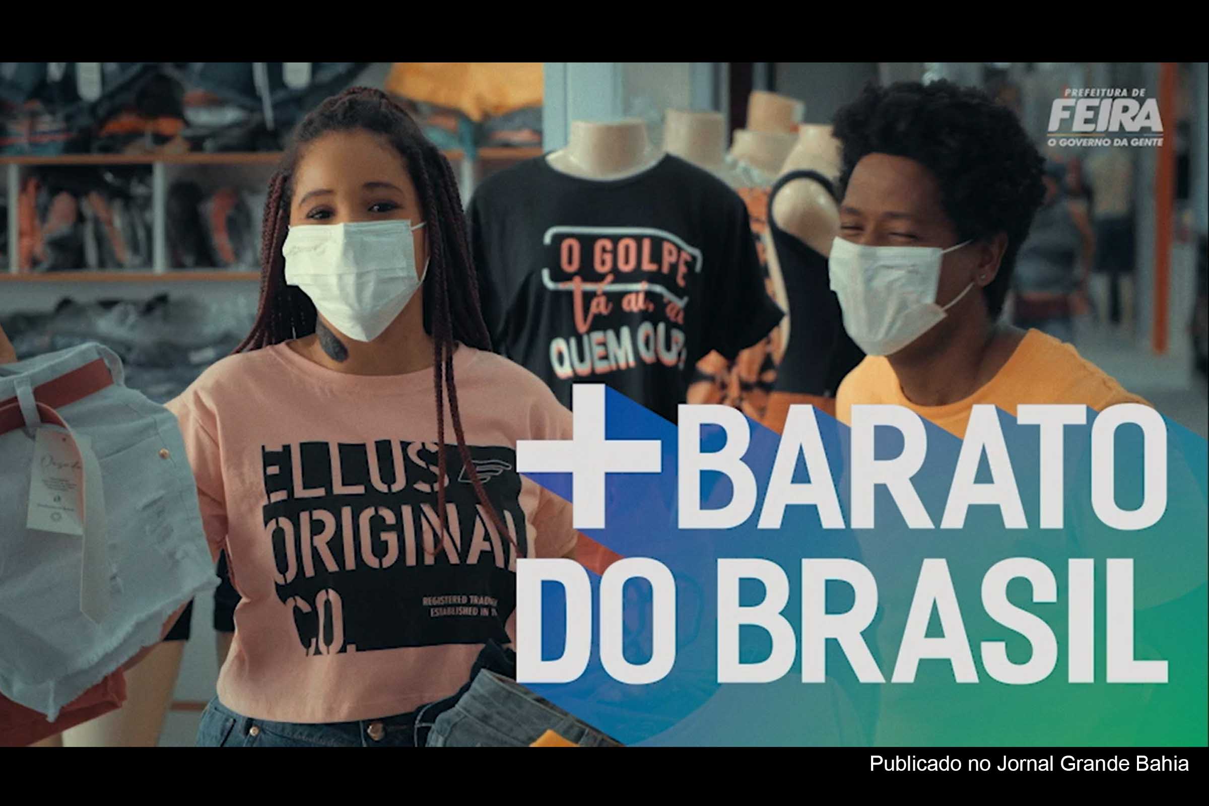 Material publicitário mostra a força e a diversidade do comércio de Feira de Santana.
