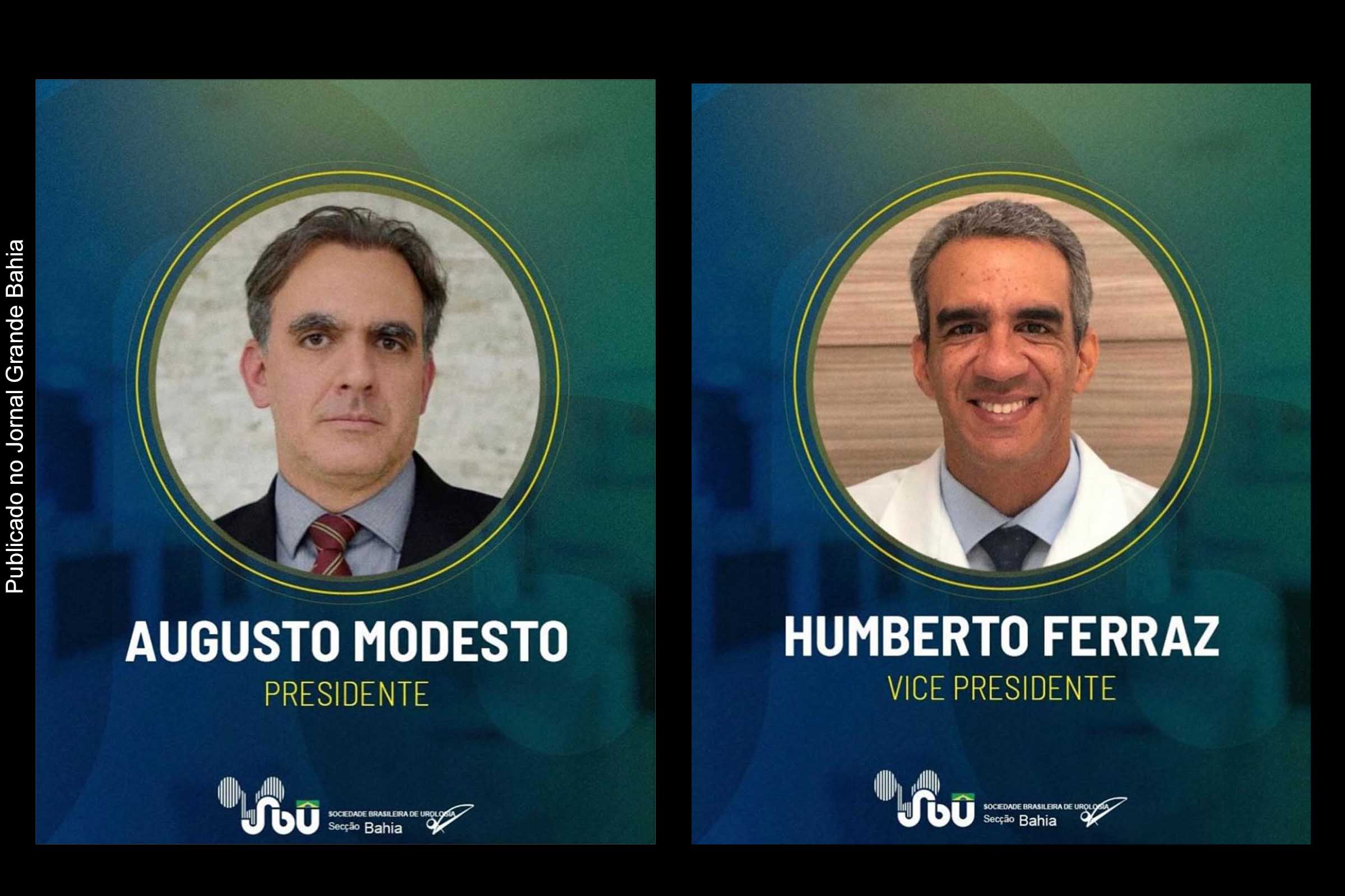 Os médicos Augusto Modesto e Humberto Ferraz assumem direção da gestão da SBU Bahia no biênio 2022-2023.