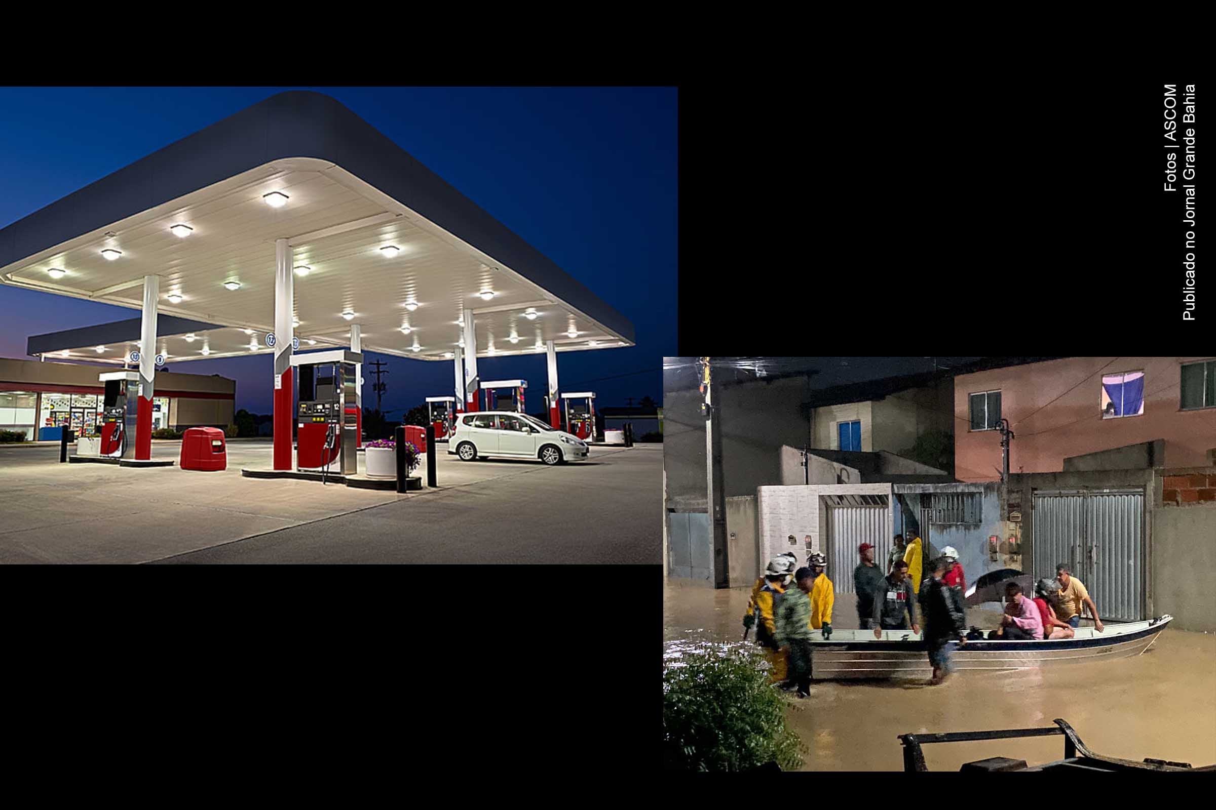 Postos de combustíveis são pontos de arrecadação de doações para vítimas das chuvas na capital e no interior da Bahia.