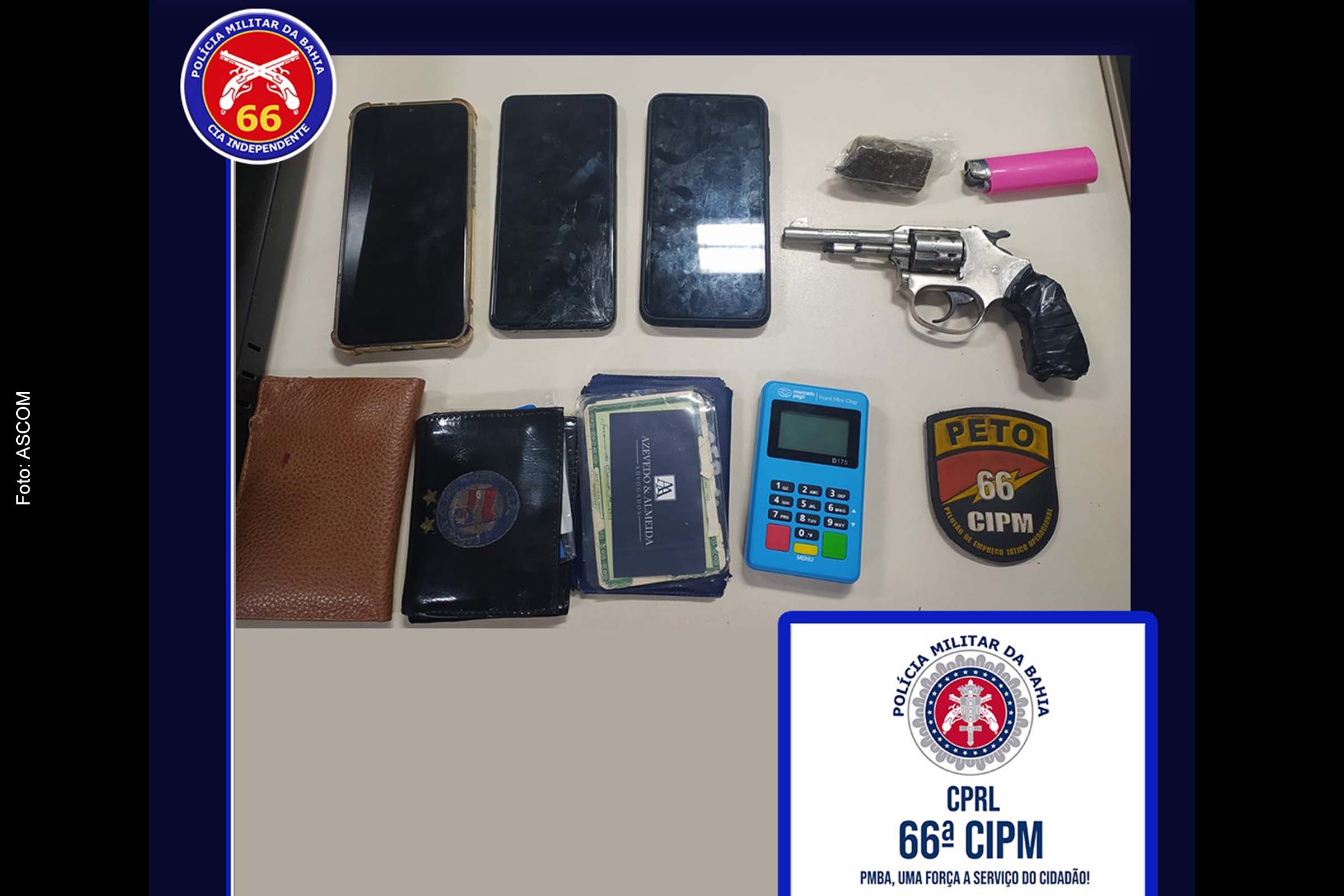 Equipes da 66ª CIPM (Feira de Santana) interceptaram os carros após alerta do Cicom, na noite do domingo (23/01/2022).