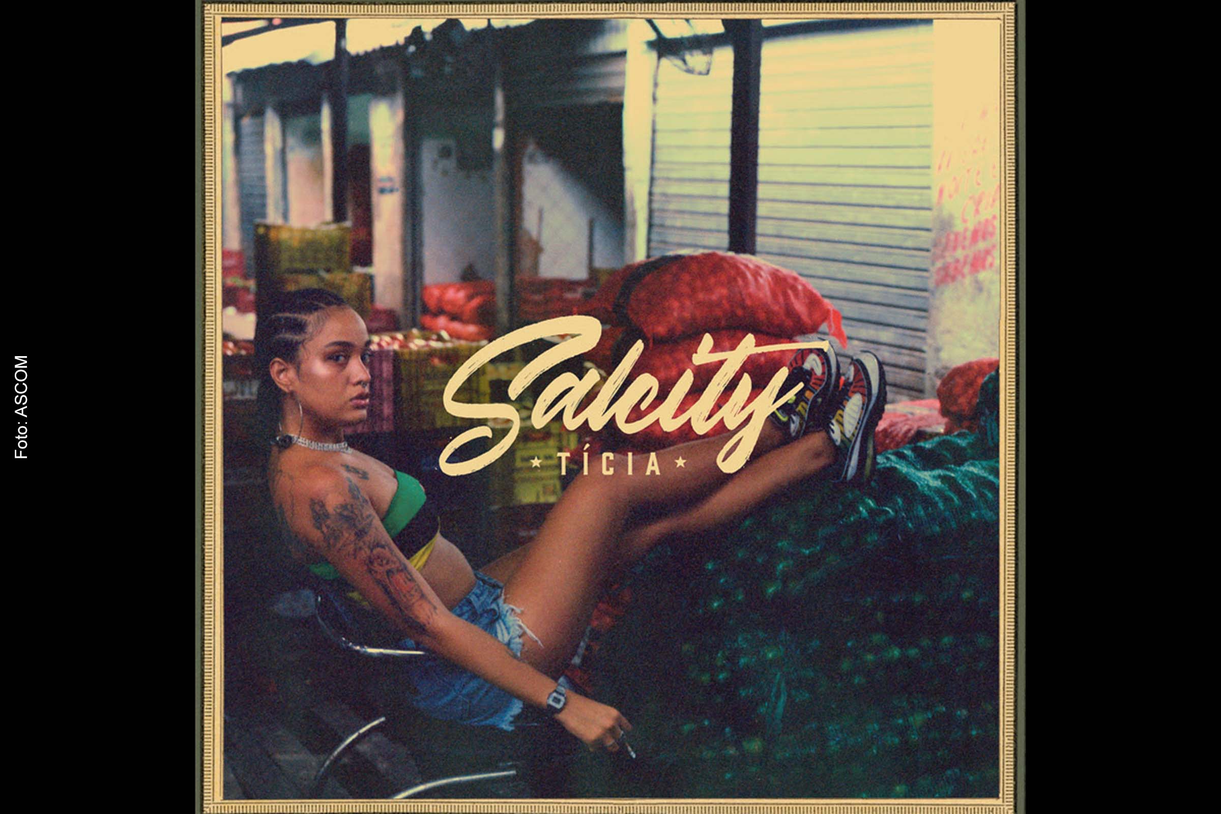 Capa do single 'Salcity' da cantora Tícia.