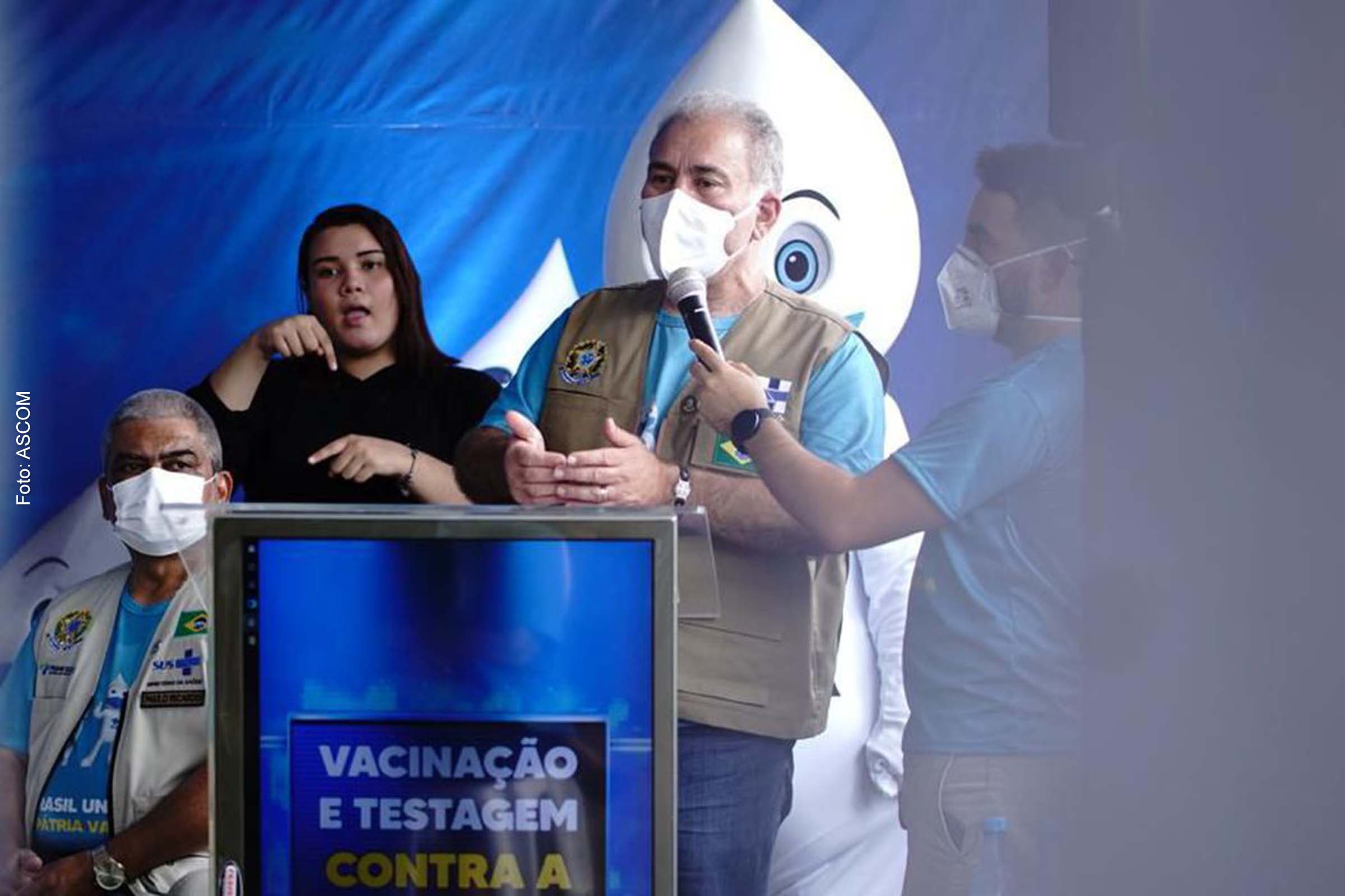 “Solicito a colaboração de cada um para que leve aqueles que vocês conhecem para tomar a segunda dose da vacina", disse Queiroga.