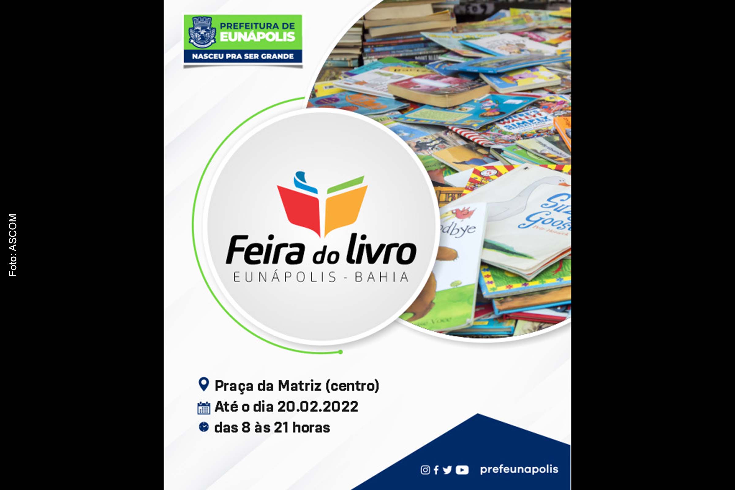 Eunápolis: ‘Feira Popular do Livro’ segue com programação cultural na Praça da Matriz