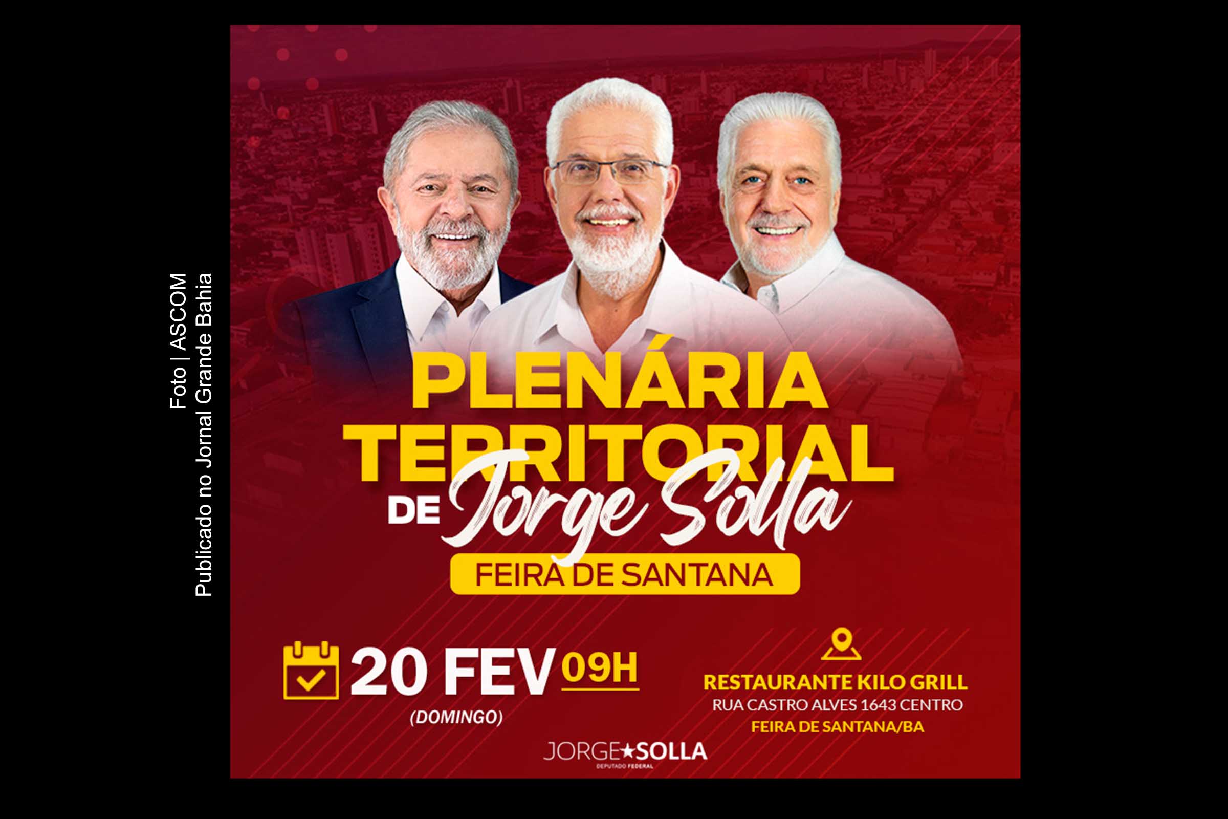 Evento em Feira de Santana reuniu deputado federal Jorge Solla (PT) e Angelo Almeida (PSB).