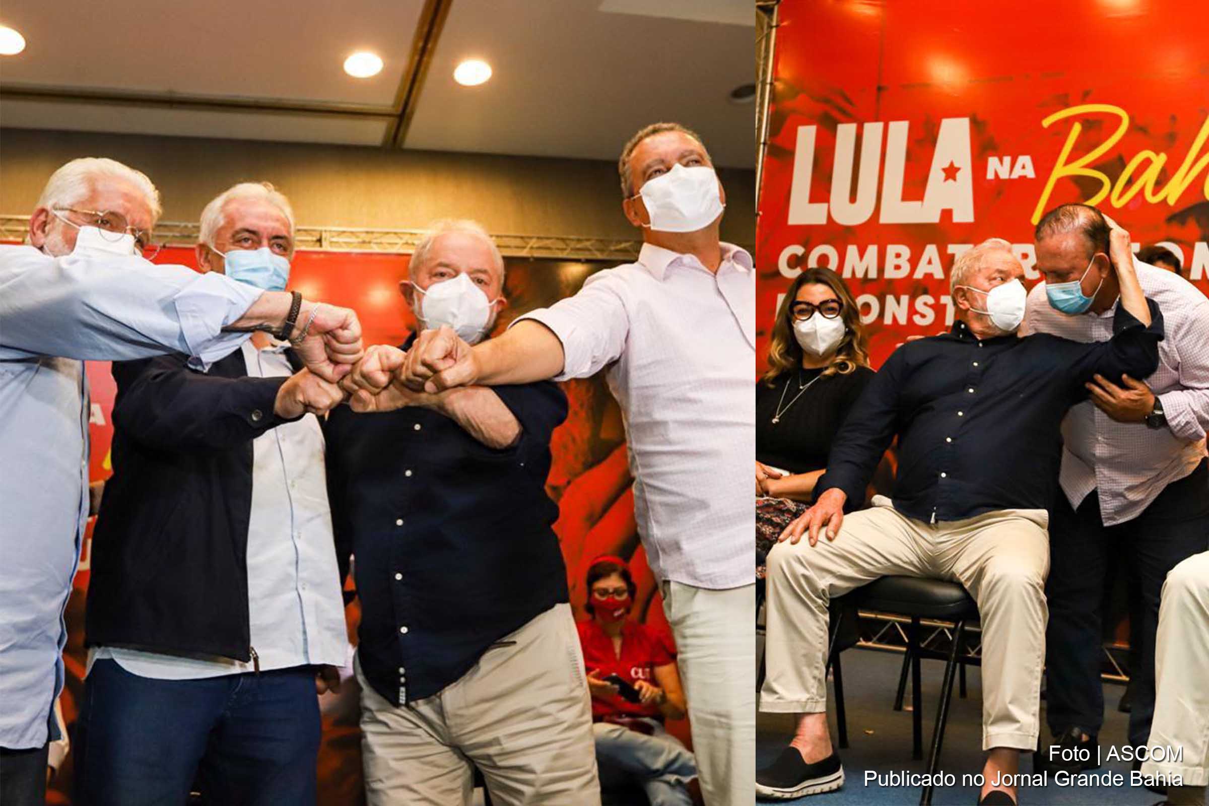 Ex-presidente Lula este reunido com o governador Rui Costa, senadores Jaques Wagner e Otto Alencar e com o vice-governador João Leão.