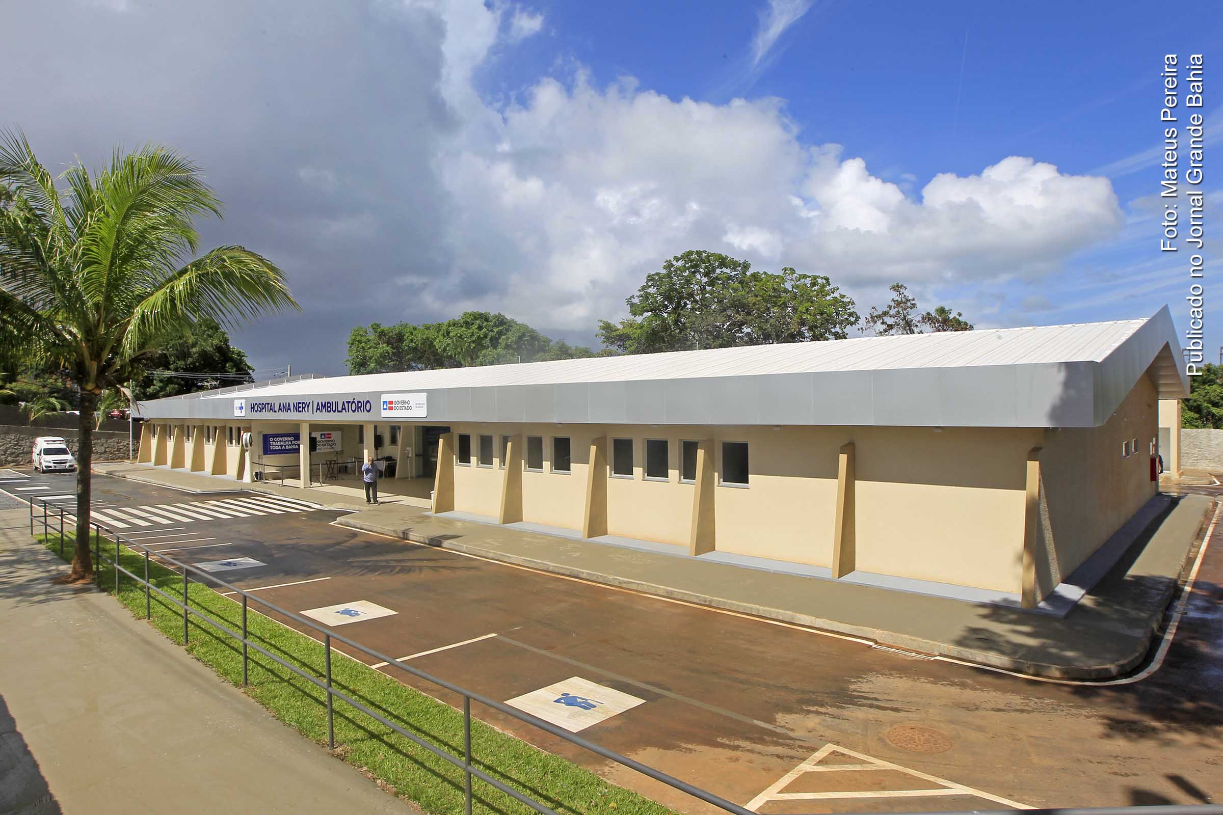 Vista panorâmica do Hospital Ana Nery, em Salvador. Investimentos do Governo Rui Costa na saúde contribui com expansão da economia no setor de serviços.