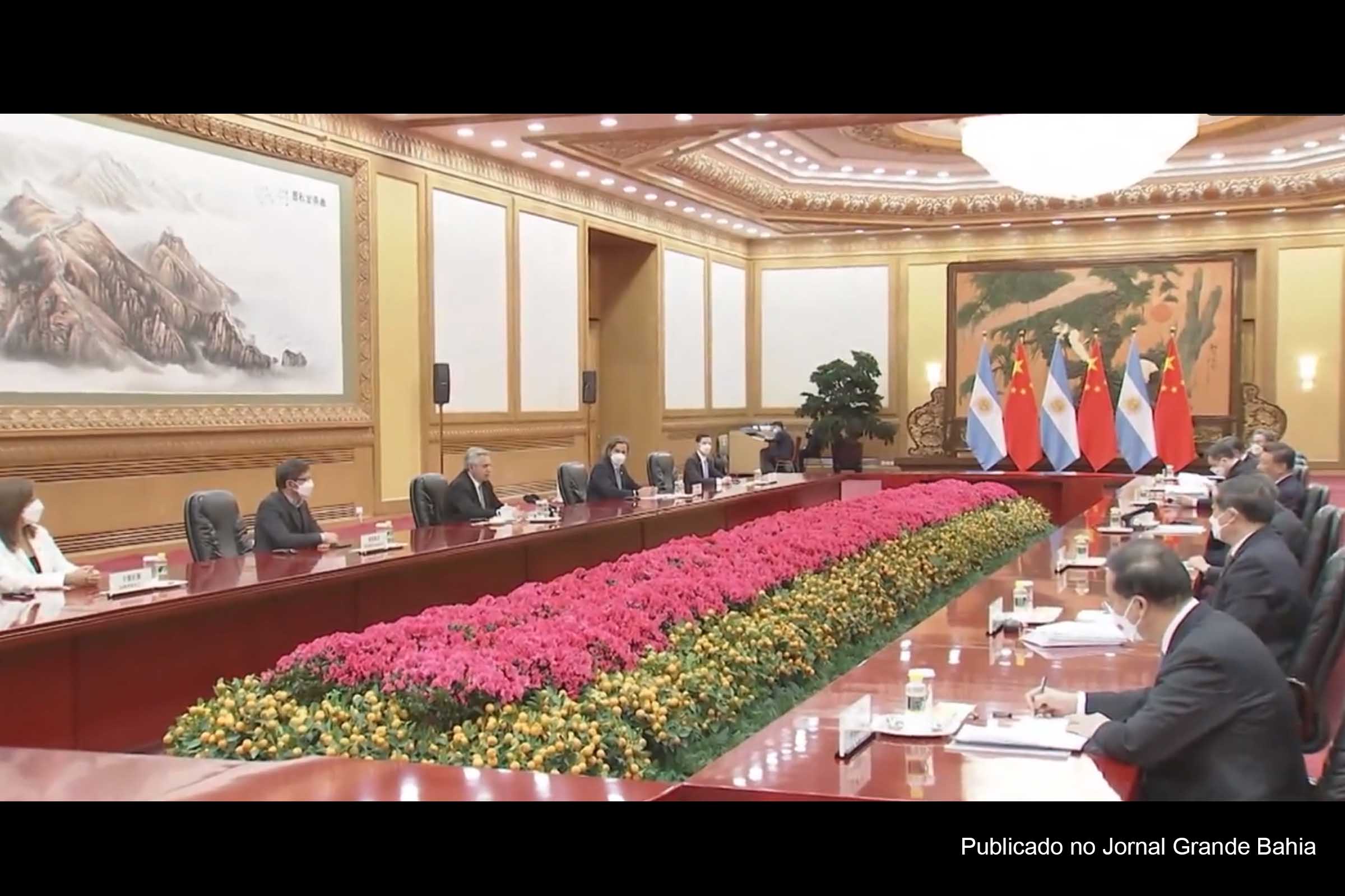 Presidentes Alberto Fernández e Xi Jinping participam de reunião. A Argentina receberá mais de US$ 23,7 bilhões (R$ 126,2 bilhões) para financiar obras e investimentos.
