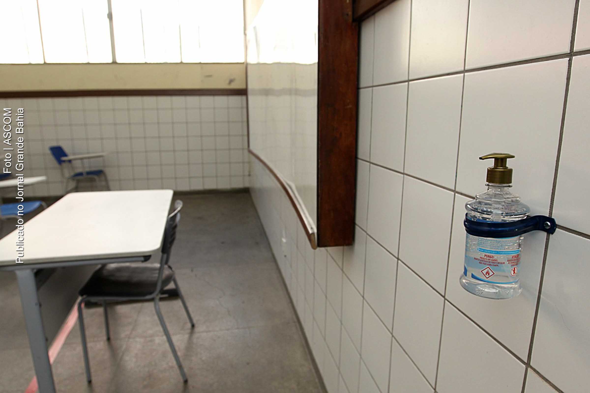 SEC Bahia estruturou escolas com medidas sanitárias que objetivam reduzir risco de contágio da Covid-19.
