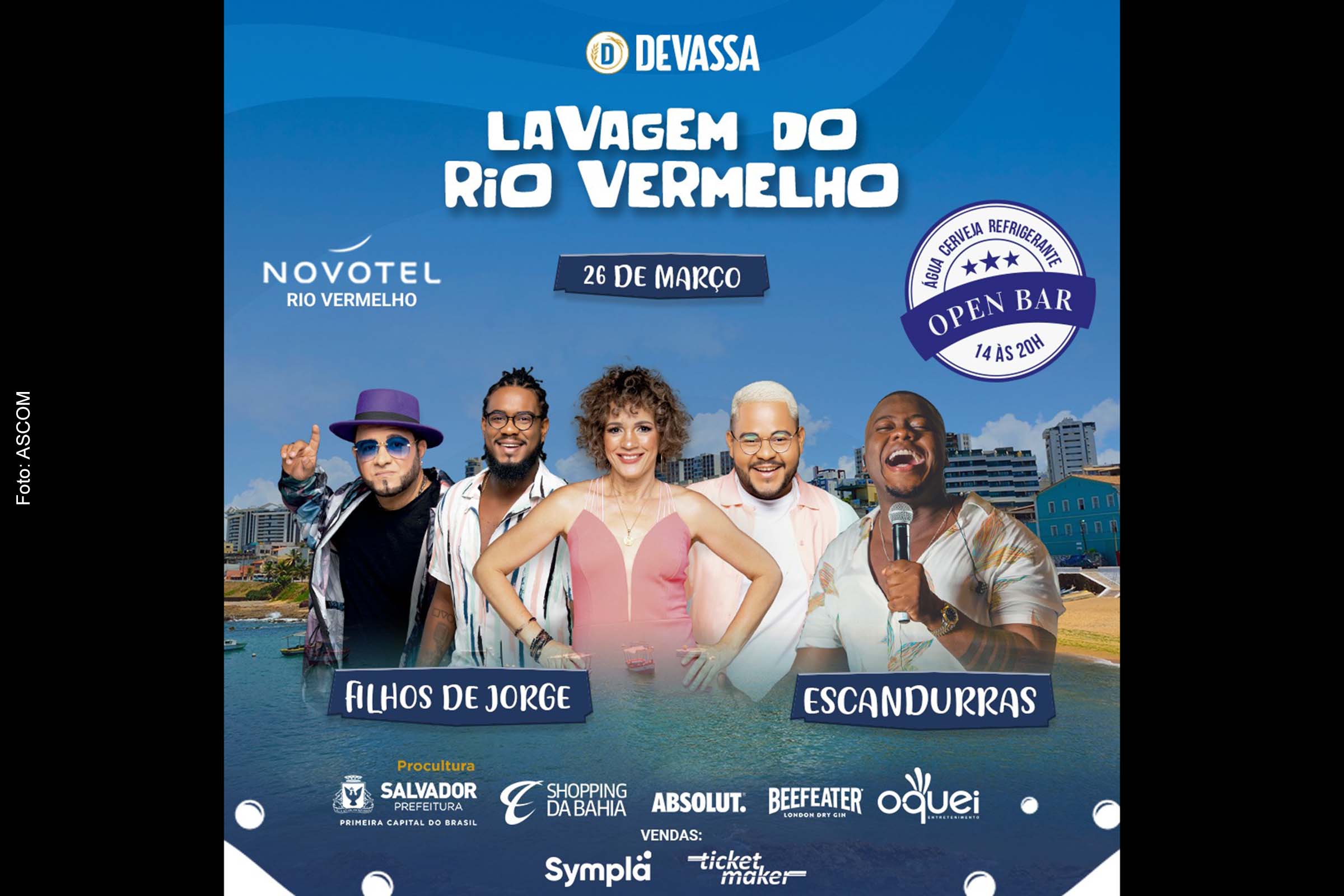 Card anuncia atrações da Lavagem do Rio Vermelho.