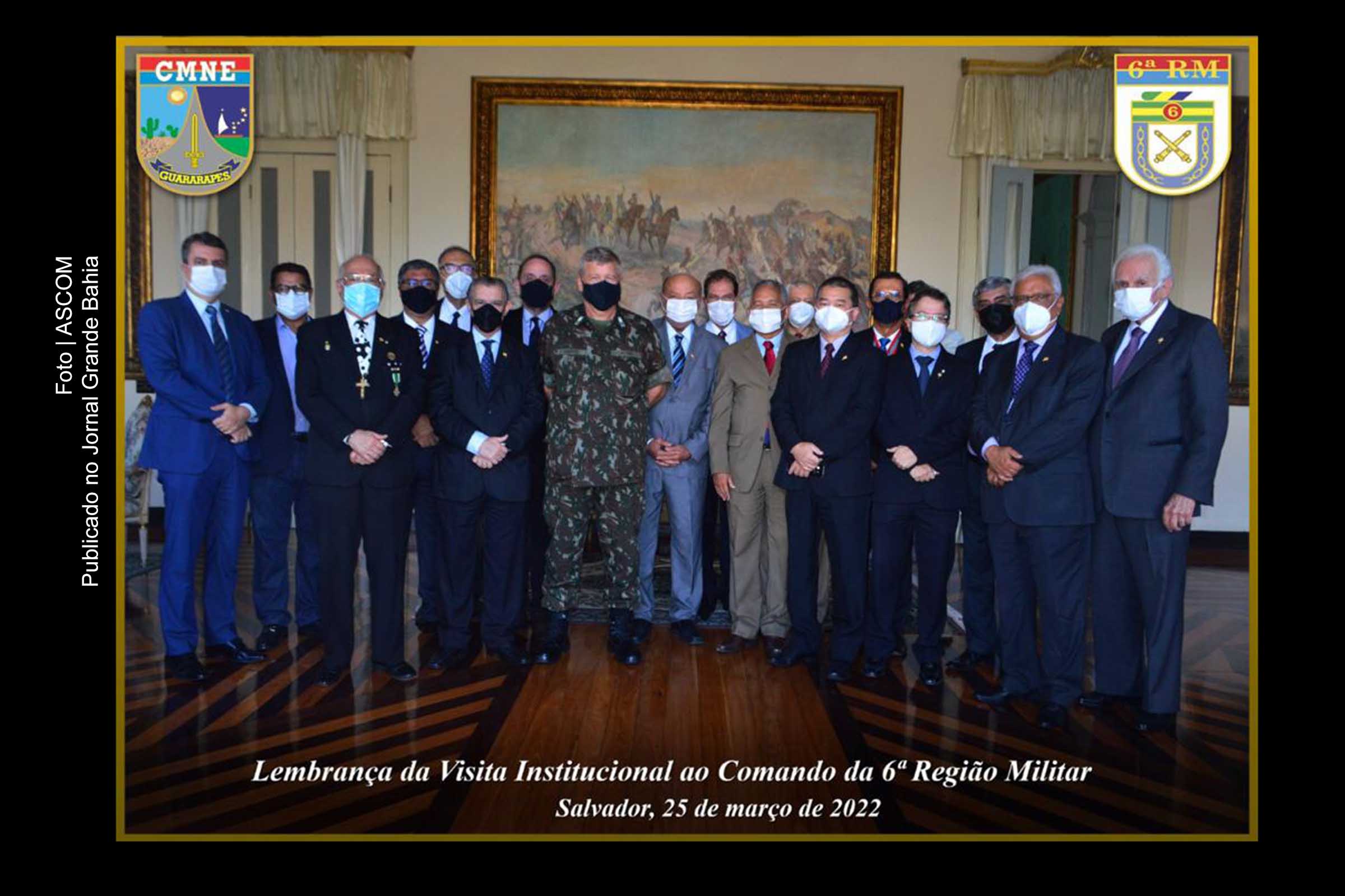 Salvador: General Marcelo Arantes Guedon é homenageado pelo presidente do IGHB e membros da sociedade civil; Solenidade ocorreu na sede do Comando da 6ª Região Militar do Exército