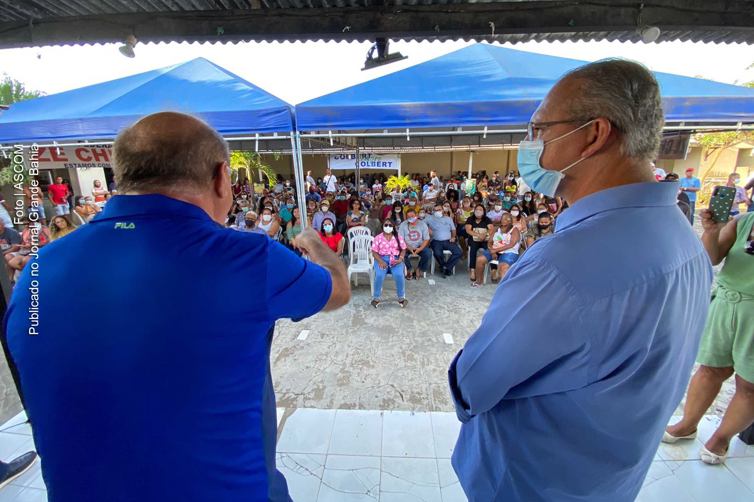Vereador José Carneiro Rocha (MDB) e o deputado estadual Carlos Geilson (PSDB) participaram de ato político em Feira de Santana que confirmou apoio para reeleição em 2022.