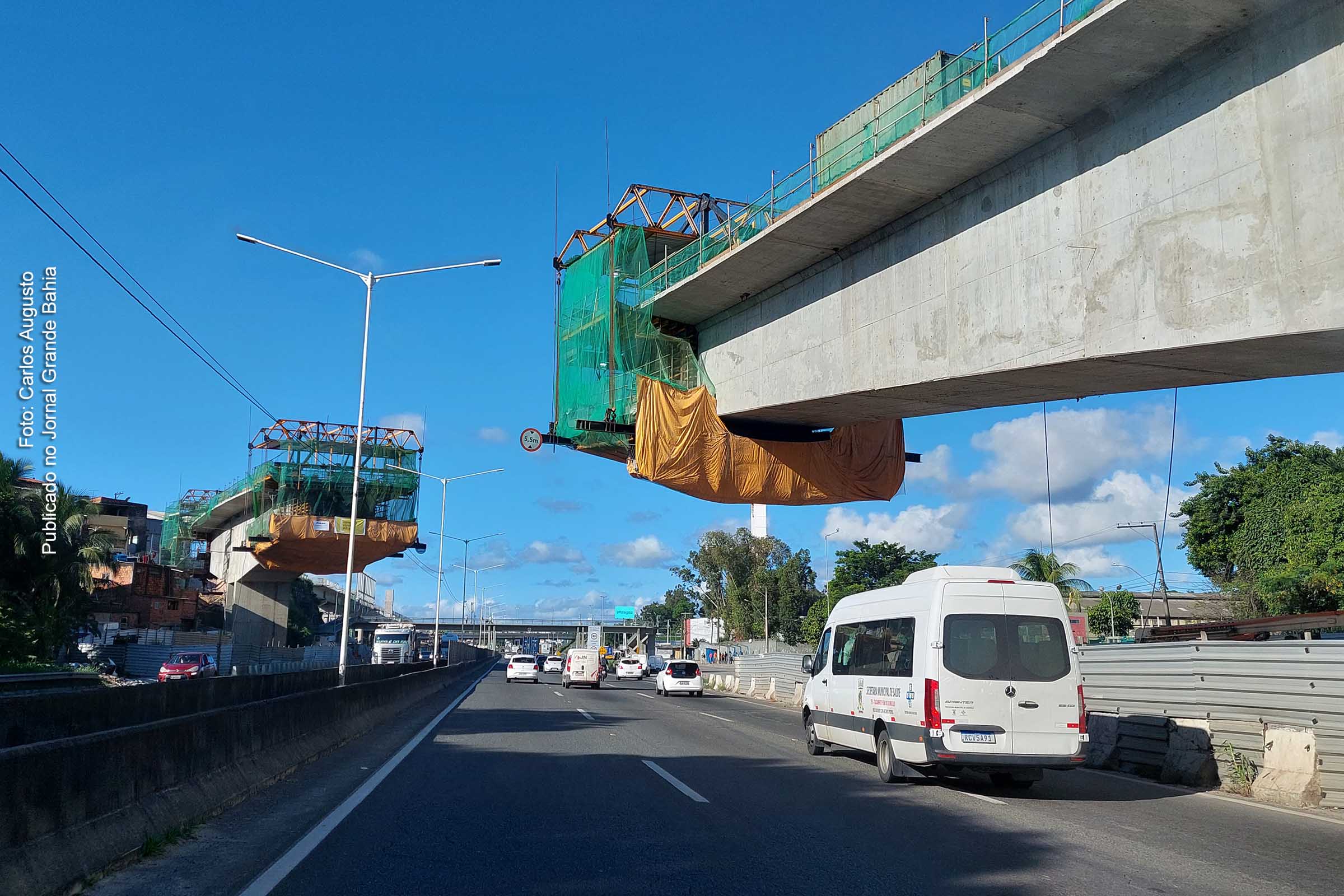 Obras do tramo III do Sistema Metroviário Salvador-Lauro de Freitas atingem 60% de conclusão; Governador Rui Costa anuncia novos investimentos na mobilidade da capital