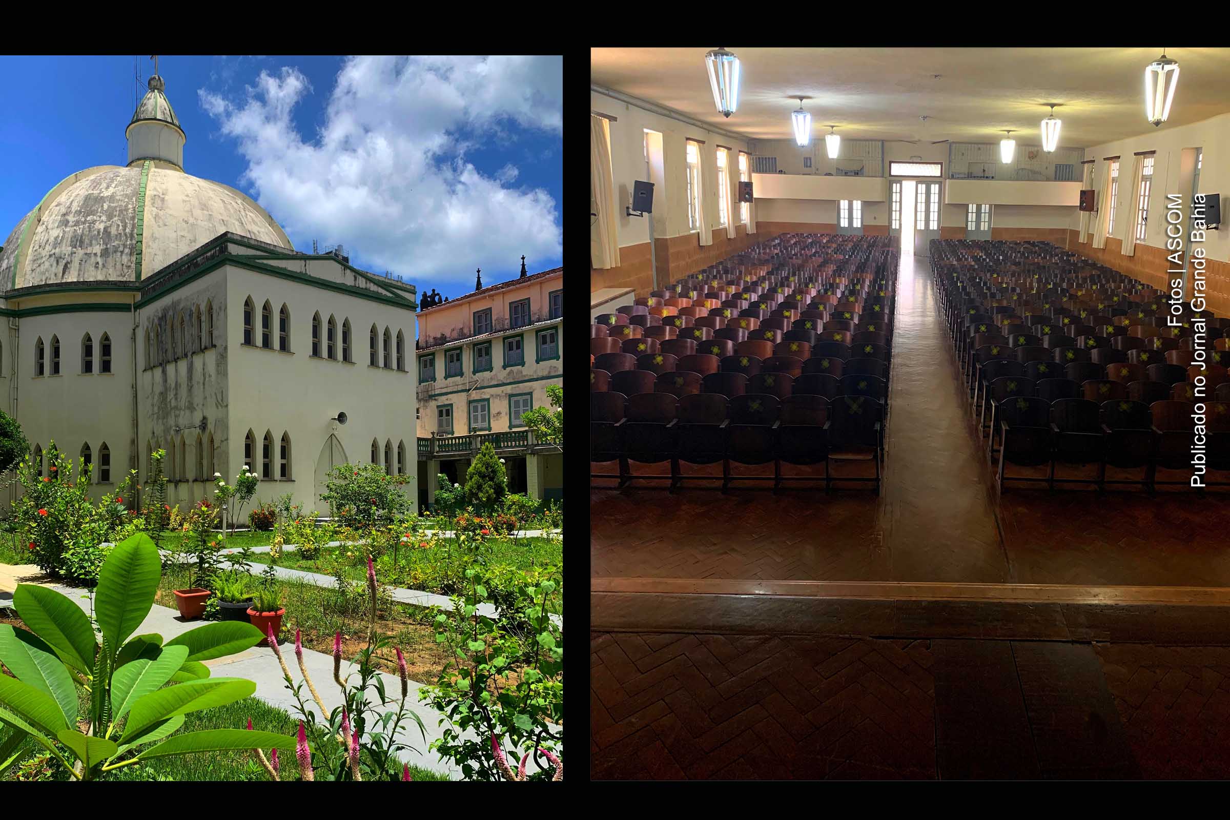 Vista do Teatro do Colégio Mercês, em Salvador.
