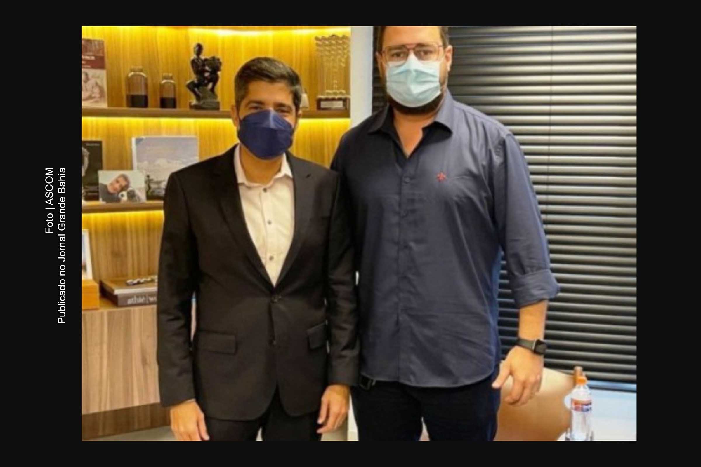 ACM Neto (UB) e Rodrigo Maicon de Santana Andrade (MDB), prefeito de Mutuípe.