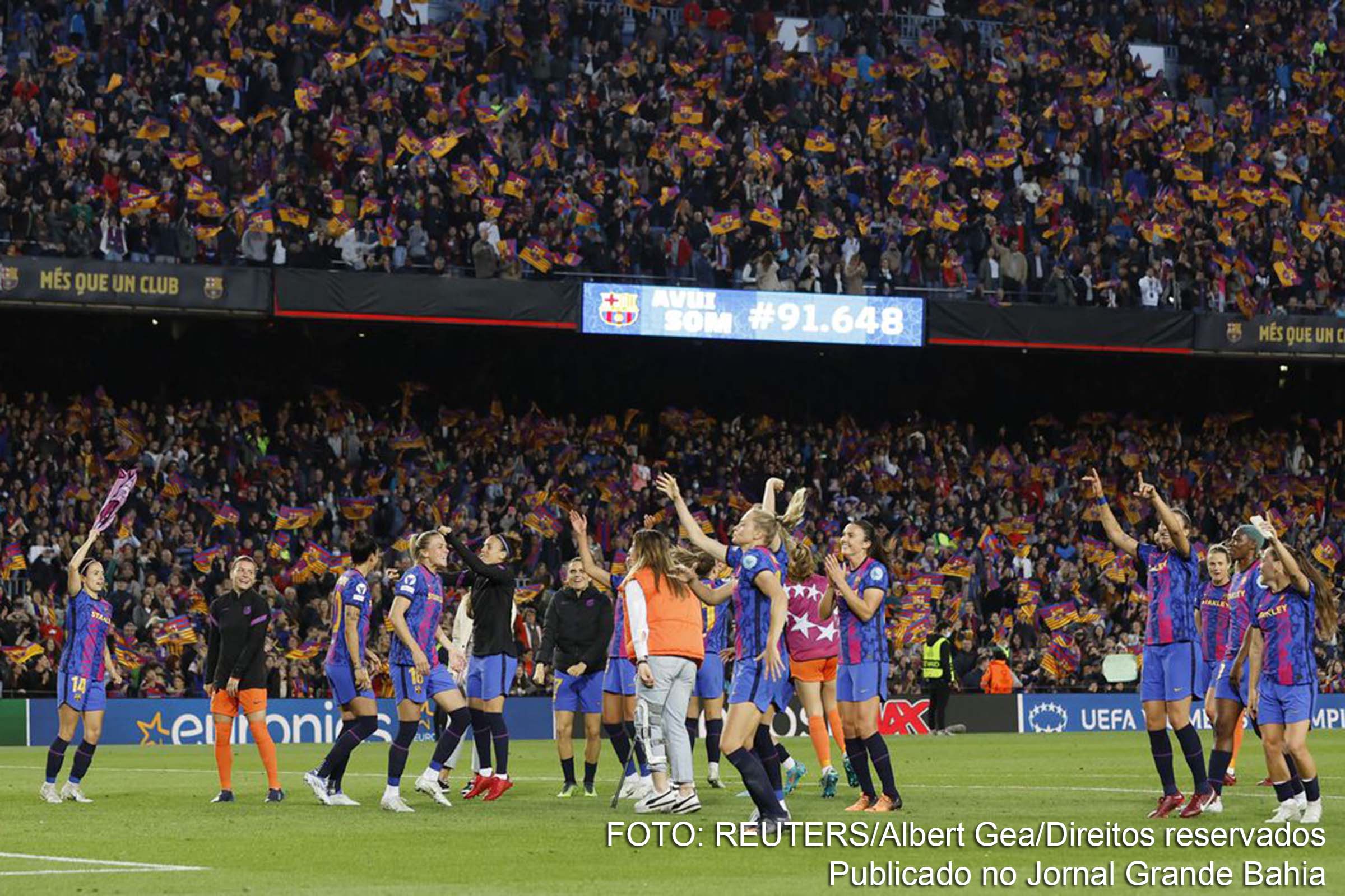 91.648 pessoas acompanharam goleada pela Liga dos Campeões.