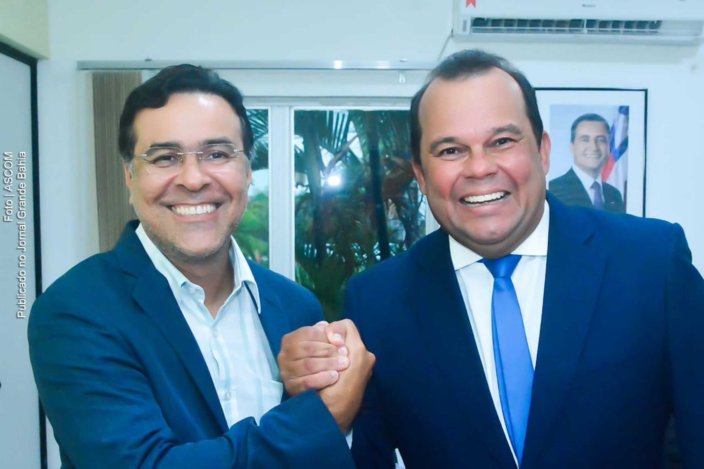 Diretor-presidente da CERB, Alex Futuca e o vereador Geraldo Júnior (MDB), presidente da CMS e pré-candidato à vice-governador da Bahia.