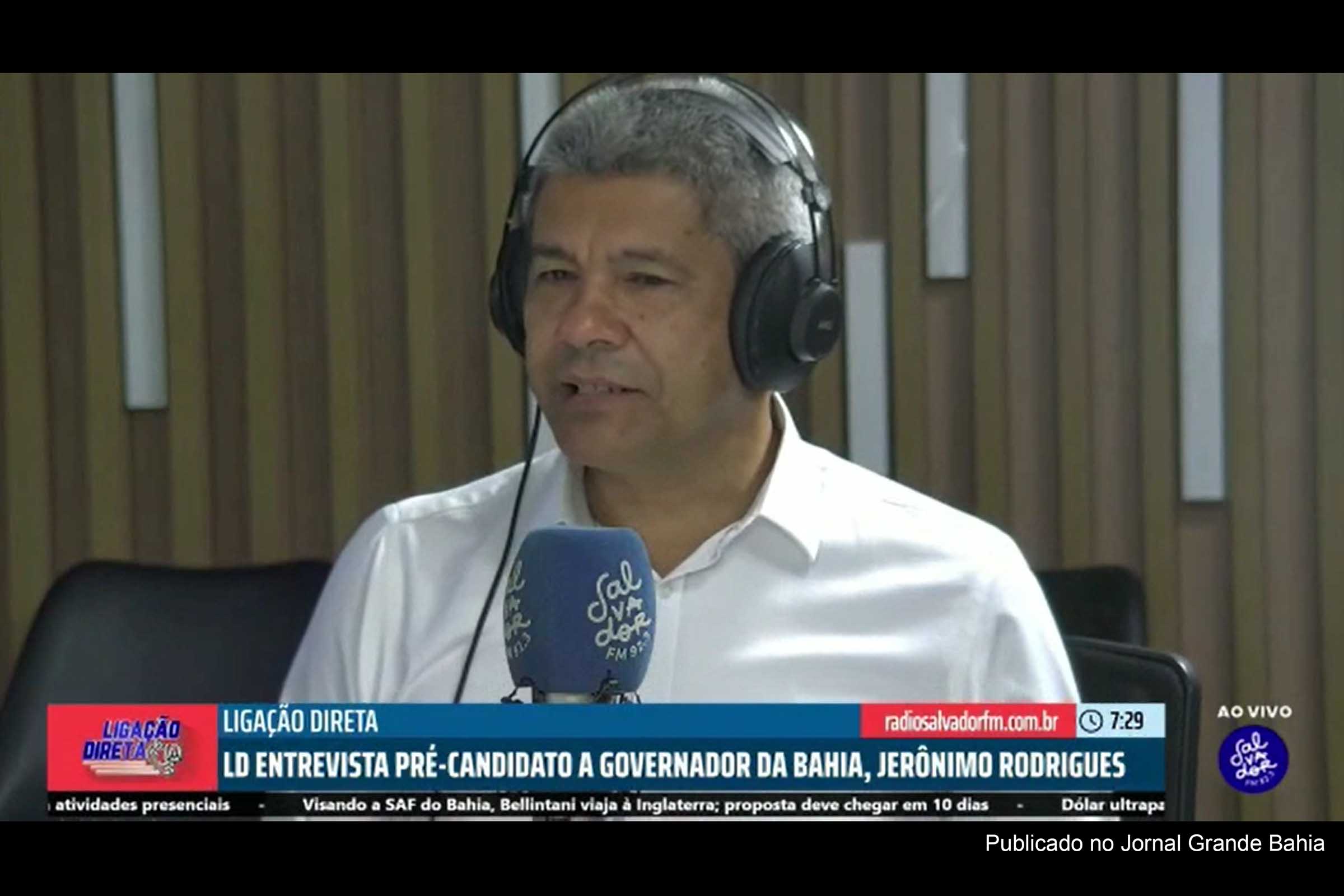 Jerônimo Rodrigues (PT), pré-candidato ao governo da Bahia nas Eleições 2022.