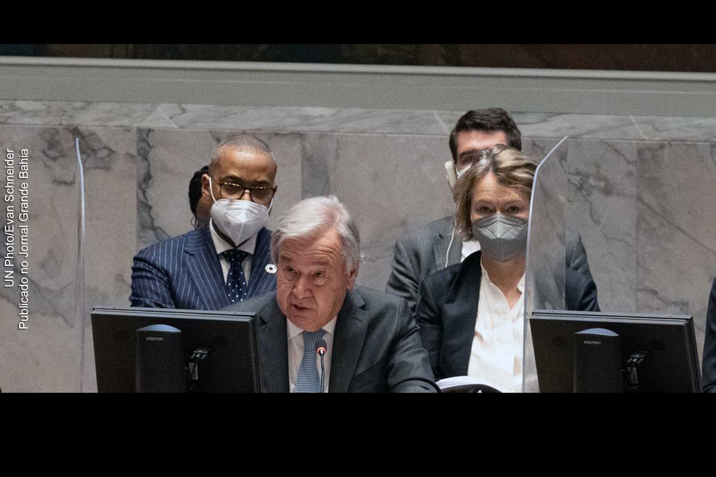 António Guterres, secretário-geral da ONU, falou ao Conselho de Segurança sobre suas visitas à Rússia e à Ucrânia.