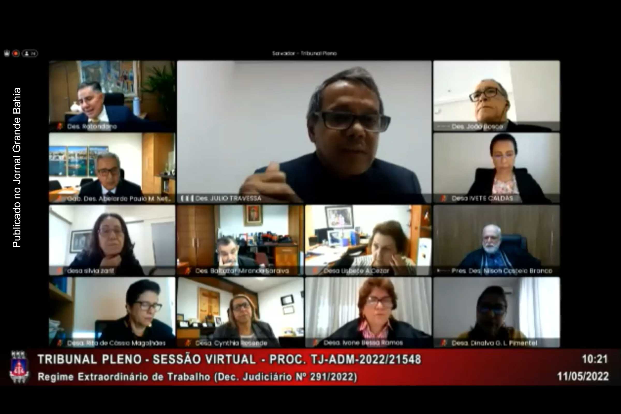 Júlio Cezar Lemos Travessa é severamente criticado pela 2ª vice-presidente do Poder Judiciário da Bahia.