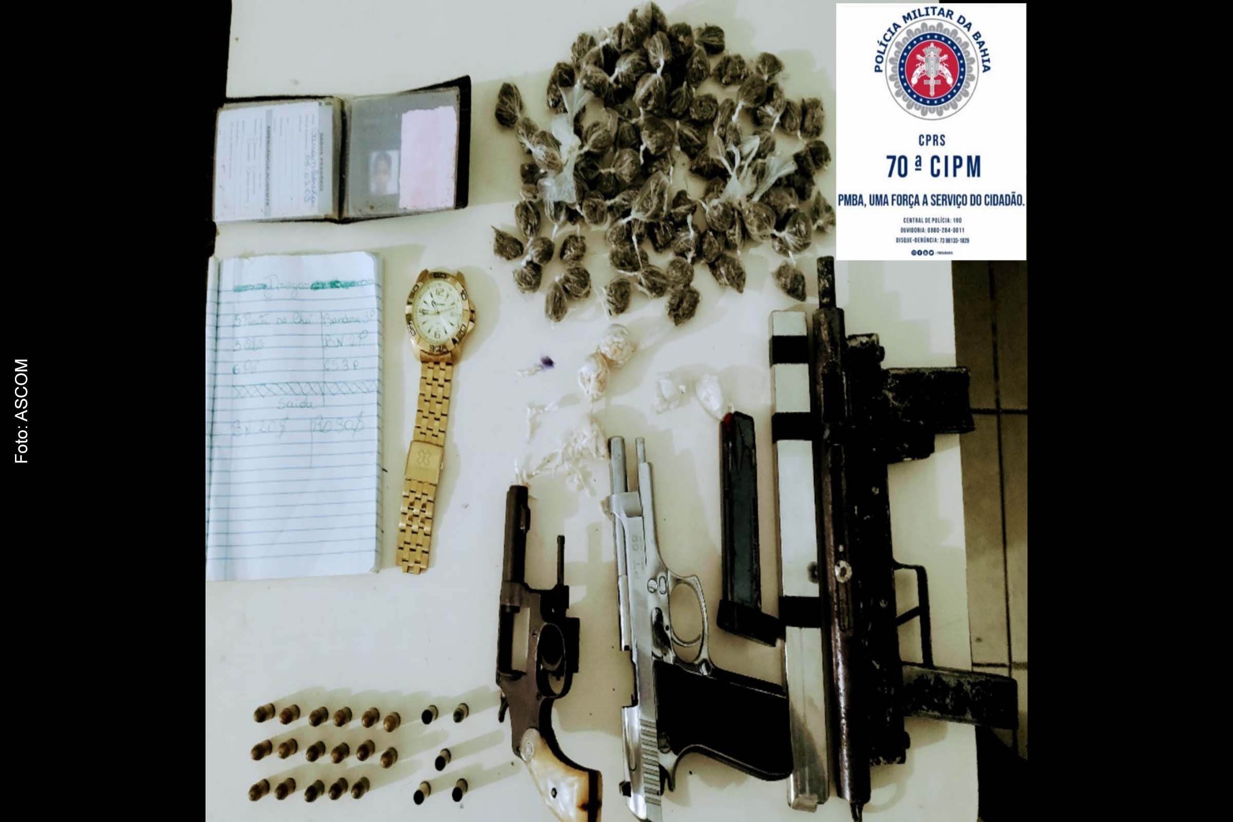 A suspeita chegou a trocar tiros com PMs da 70ª CIPM, em Ilhéus, no Sul do estado.