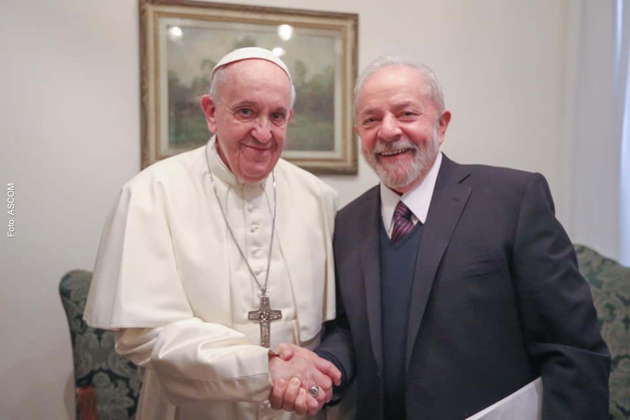 Papa São Francisco e Lula.