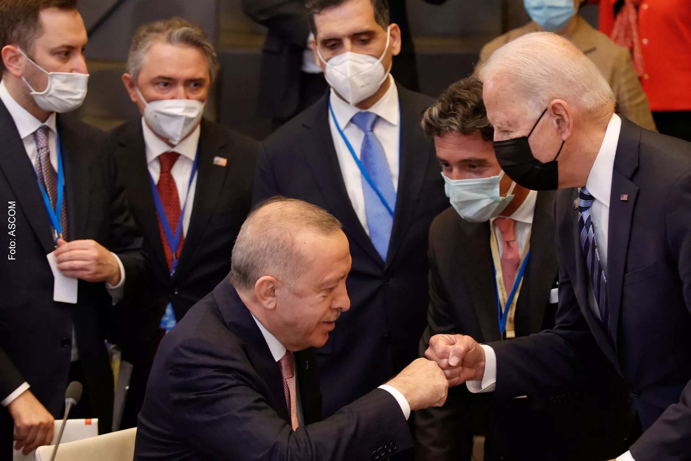 Presidente da Turquia, Recep Tayyip Erdogan e presidente dos EUA, Joe Biden.