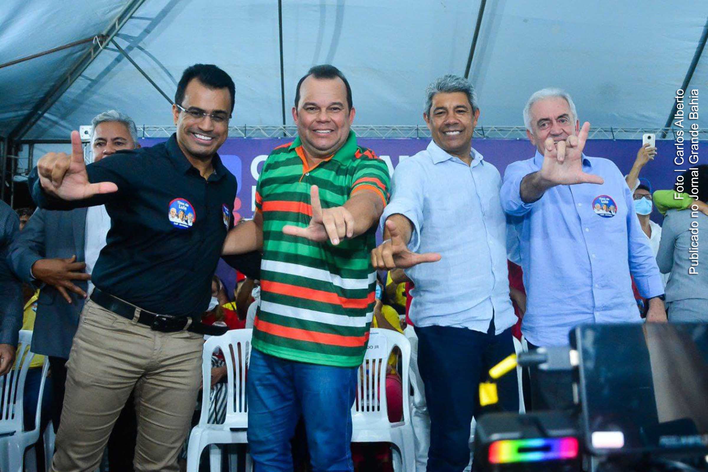 Geraldo Júnior, Jerônimo Rodrigues e Otto Alencar participam do Esquenta PGP da Orla de Salvador.