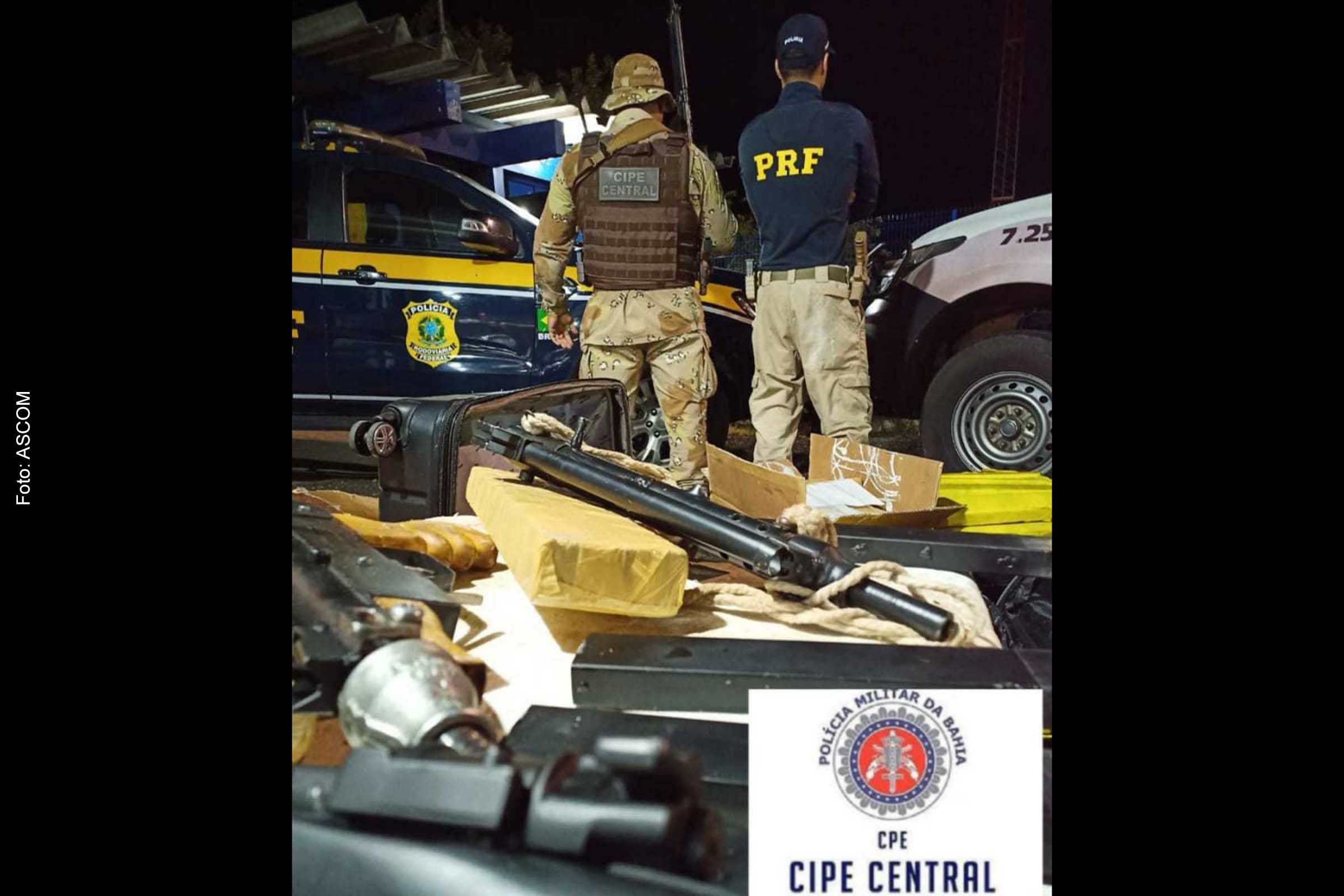 Cinco pessoas foram presas durante a ação conjunta entre policiais militares da Cipe Central e da Polícia Rodoviária Federal.
