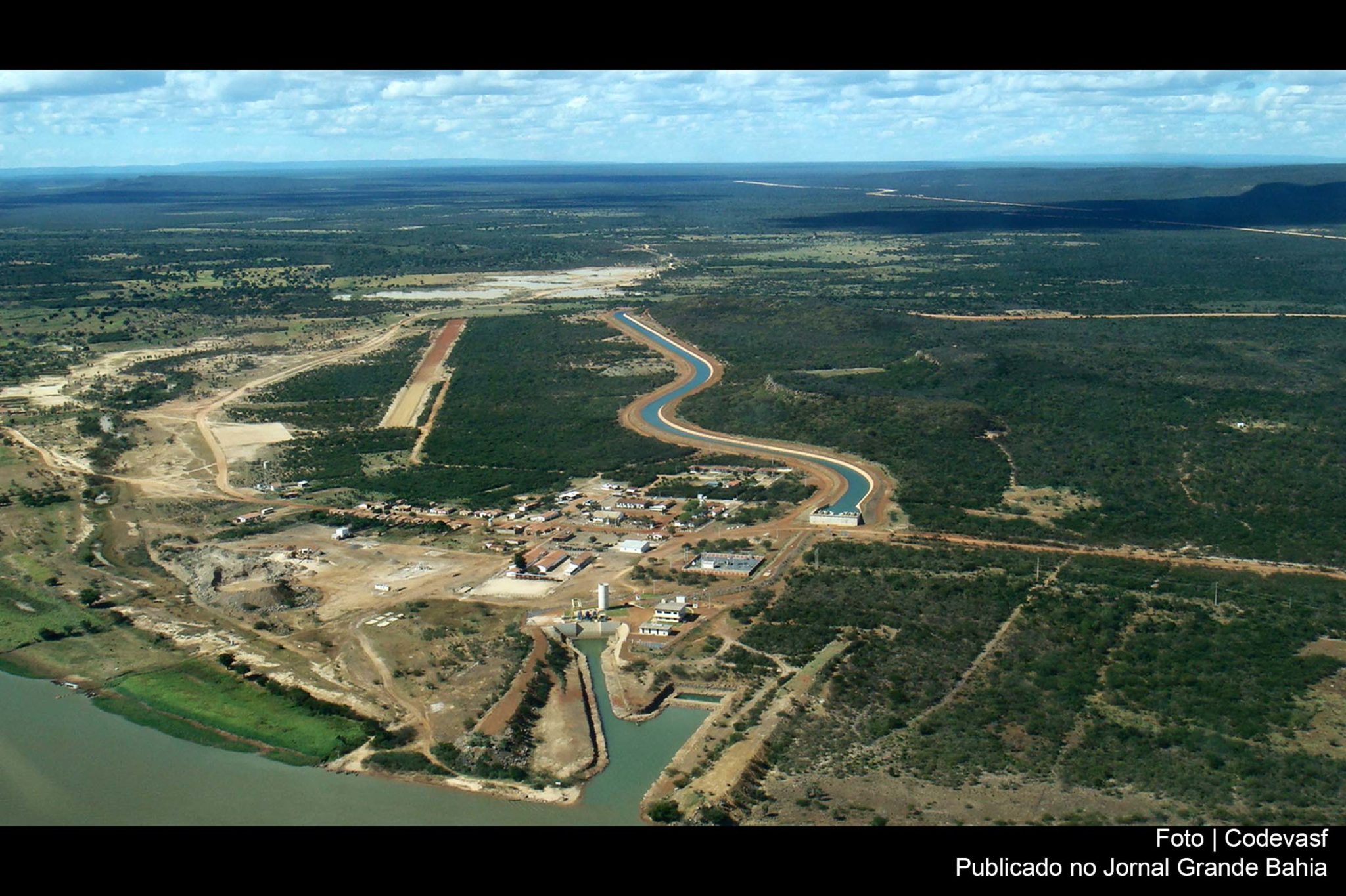 Vista aérea do Projeto Público de Irrigação Baixio de Irecê.