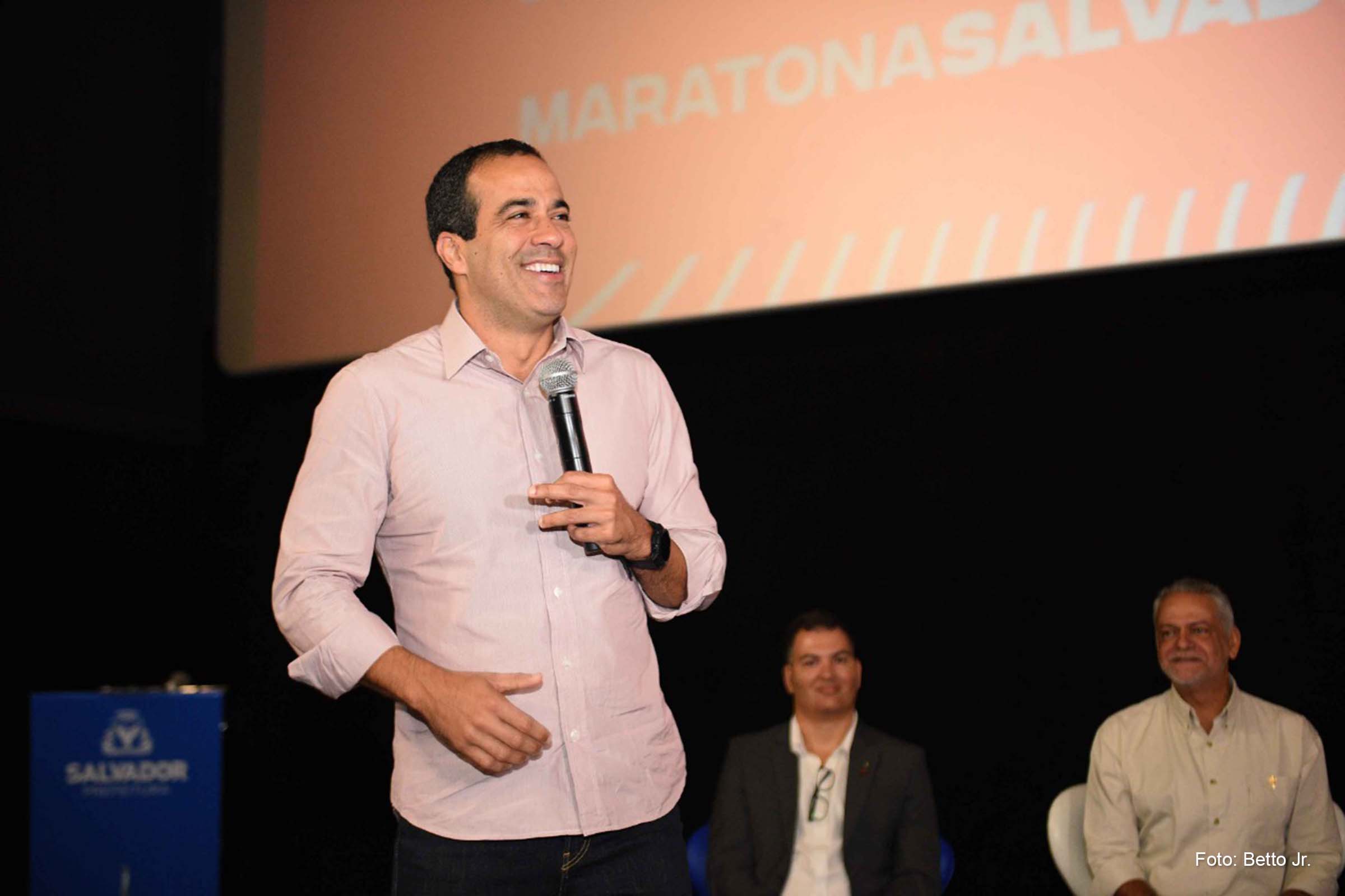 Quarta edição da ‘Maratona Salvador’ foi lançada em cerimônia realizada no Shopping da Bahia, com a presença de Bruno Reis, prefeito da cidade.