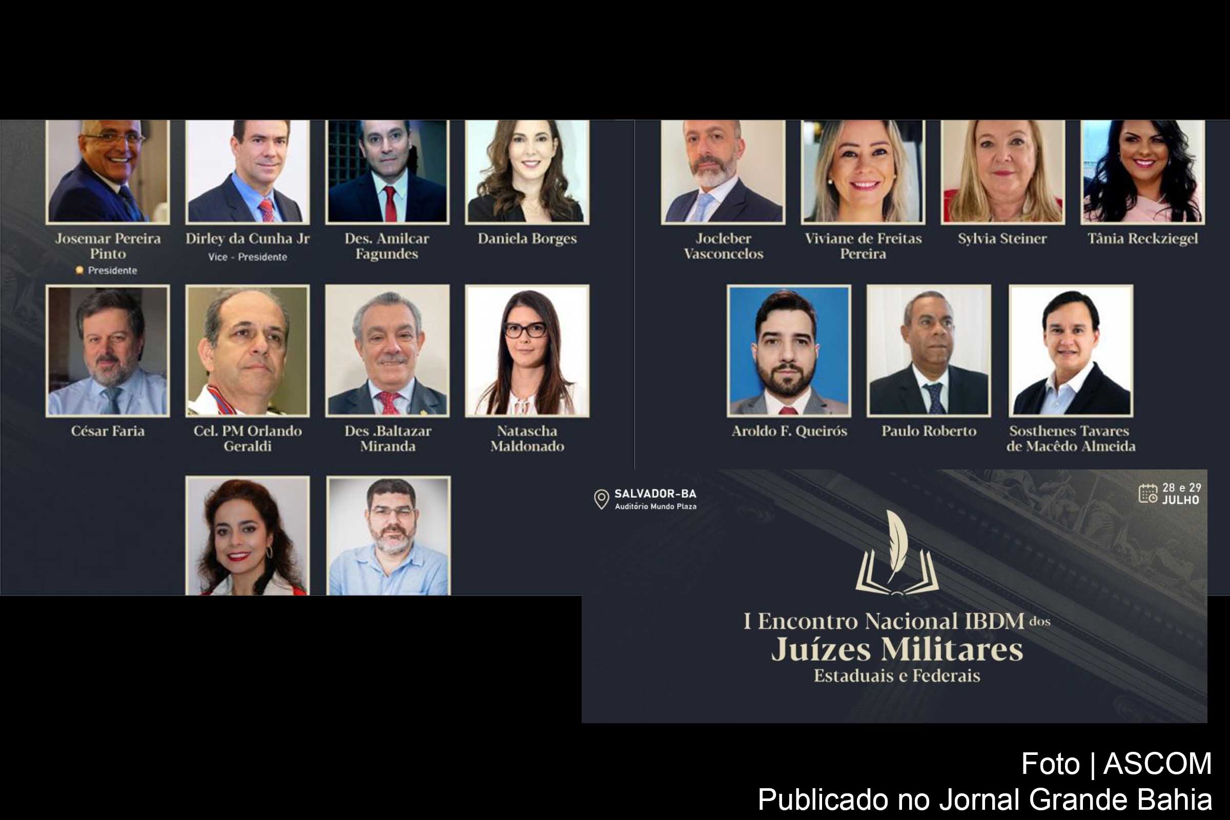 Desembargador do Baltazar Miranda Saraiva é um dos palestrantes do I Encontro Nacional dos Juízes Militares Estaduais e Federais. Ele aborda o tema ‘As perspectivas do Tribunal de Justiça da Bahia, em face da instalação do Tribunal de Justiça Militar na Bahia’.