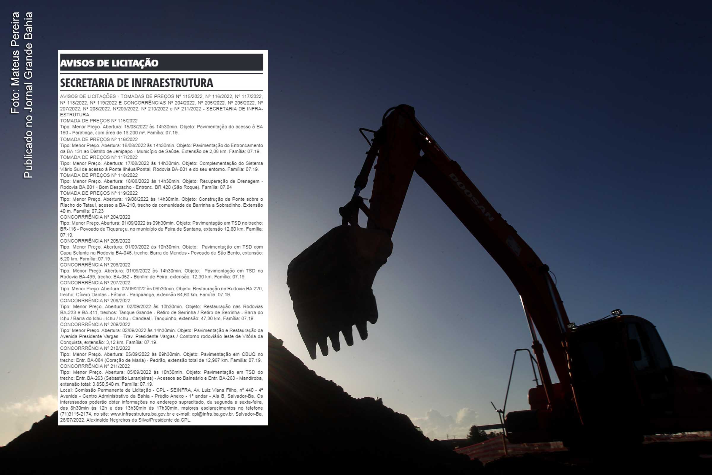 Governo Rui Costa publica licitações para ações de infraestrutura em 12 regiões da Bahia