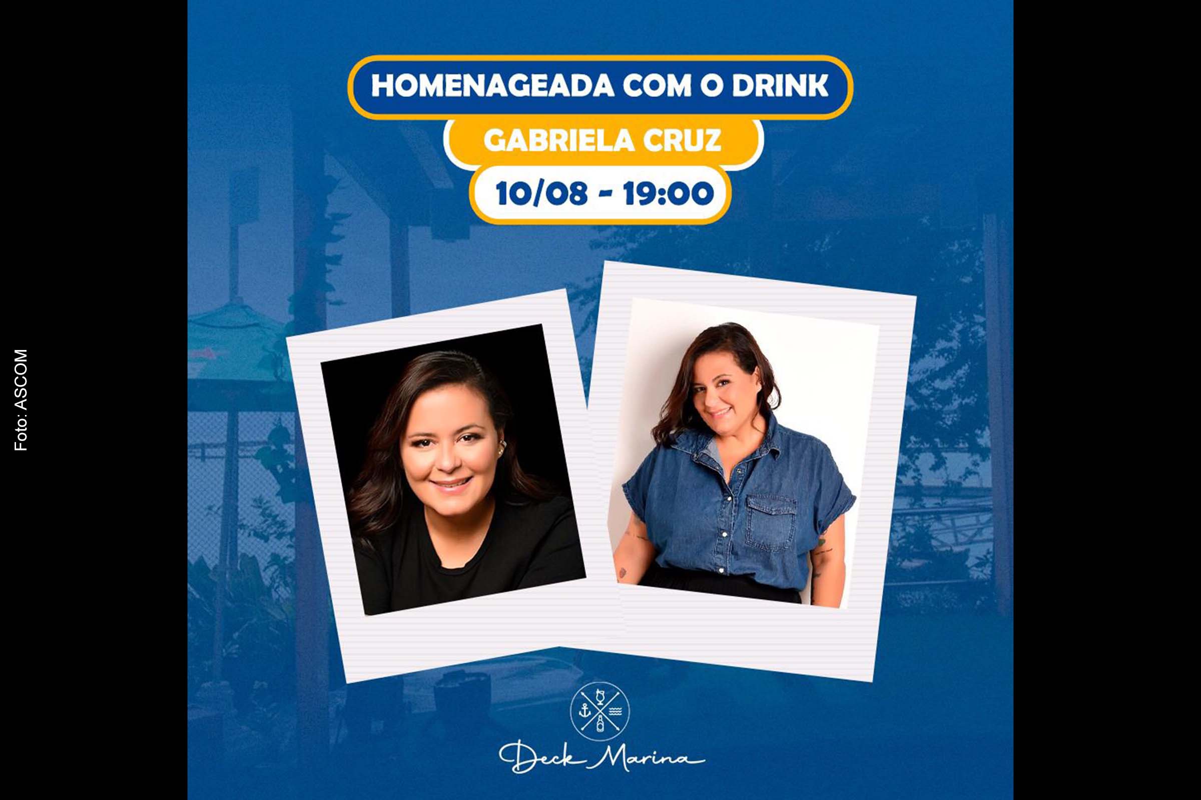 Evento para amigos e convidados marca o lançamento do drink que leva o nome da jornalista e ilustradora Gabriela Cruz.