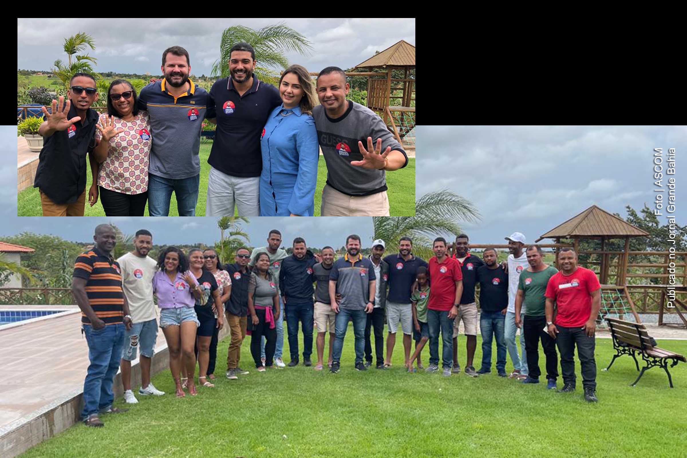 Deputado estadual Diego Coronel (PSD), candidato a deputado federal e o irmão Ângelo Coronel Filho (PSD), candidato a deputado estadual recebem apoio de Josivaldo Santana, ex-vereadores e lideranças políticas de Santanópolis.