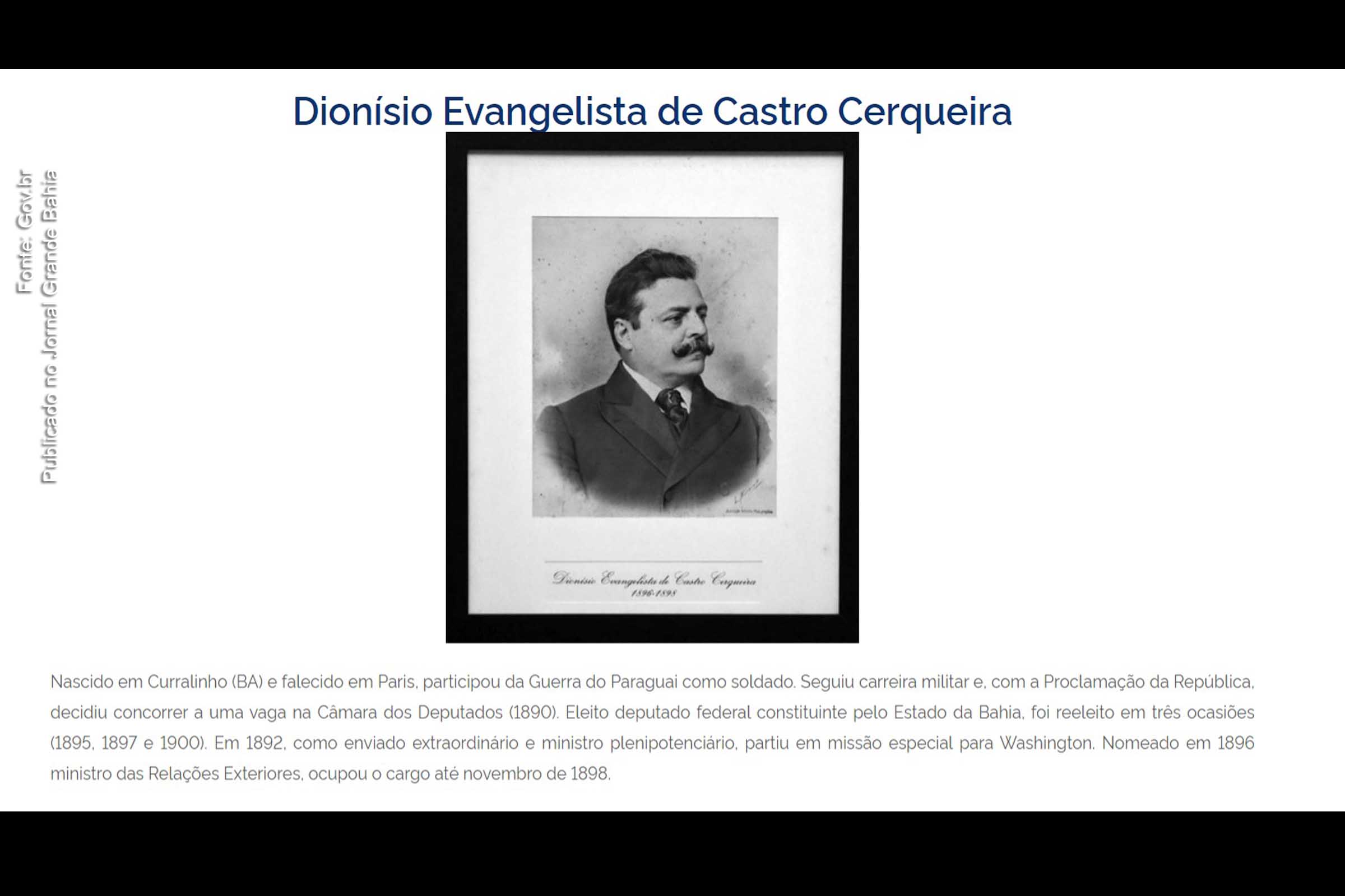 Dionísio Evangelista de Castro Cerqueira, herói brasileiro na guerra contra o Paraguai.