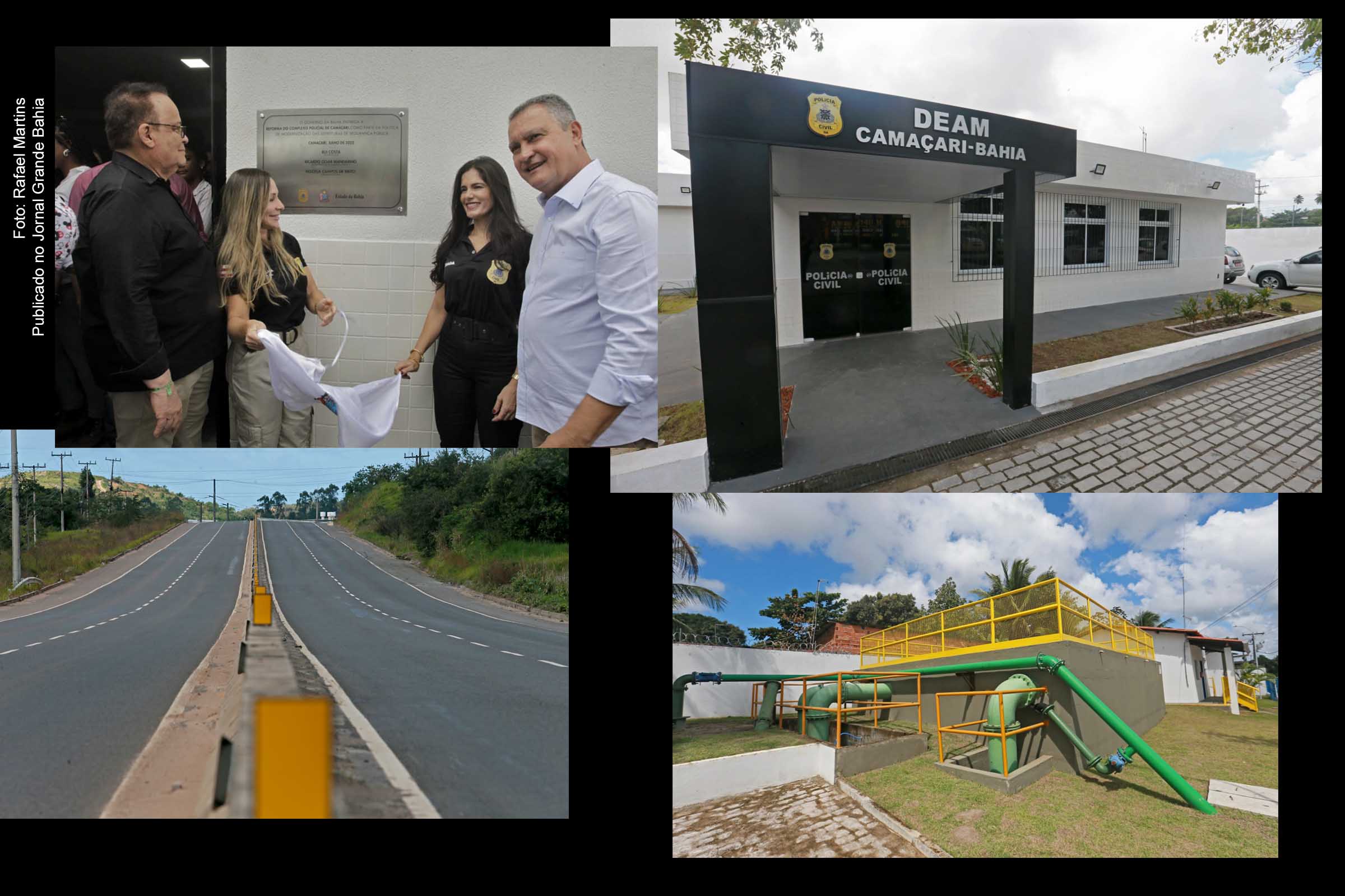 Governador Rui Costa inaugura ampliação do Sistema de Abastecimento de Água de Machadinho Sul, reforma da 18º Delegacia Territorial e da Delegacia Especializada de Atendimento à Mulher (DEAM), entrega da 2ª etapa da duplicação da rodovia BA-530 (Via Atlântica) e a restauração de vias do Polo Industrial, no município de Camaçari.