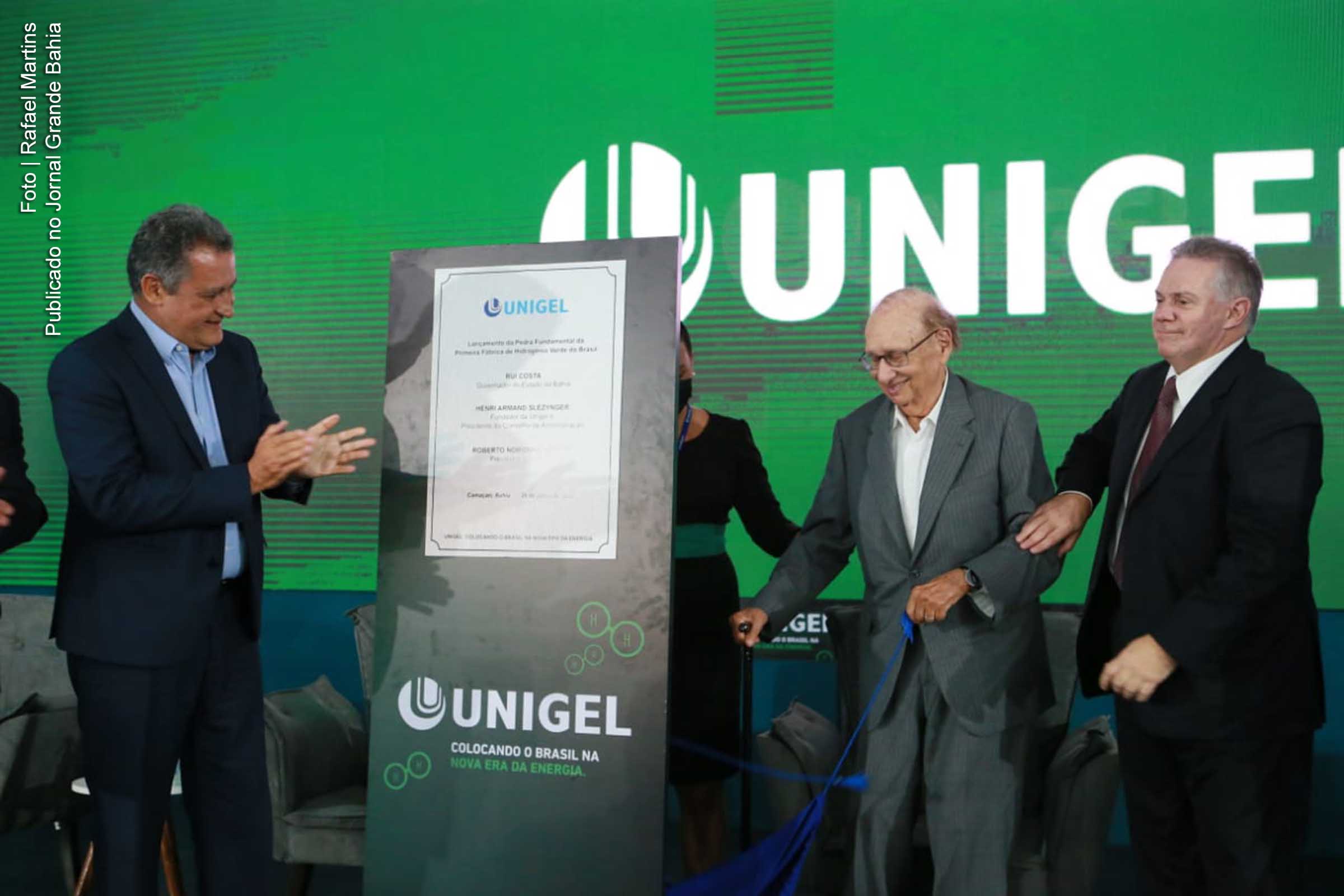 Em 26 de julho de 2022, Governador Rui Costa participa do anúncio da construção da Fábrica de Hidrogênio Verde da Unigel, no Polo Industrial de Camaçari.