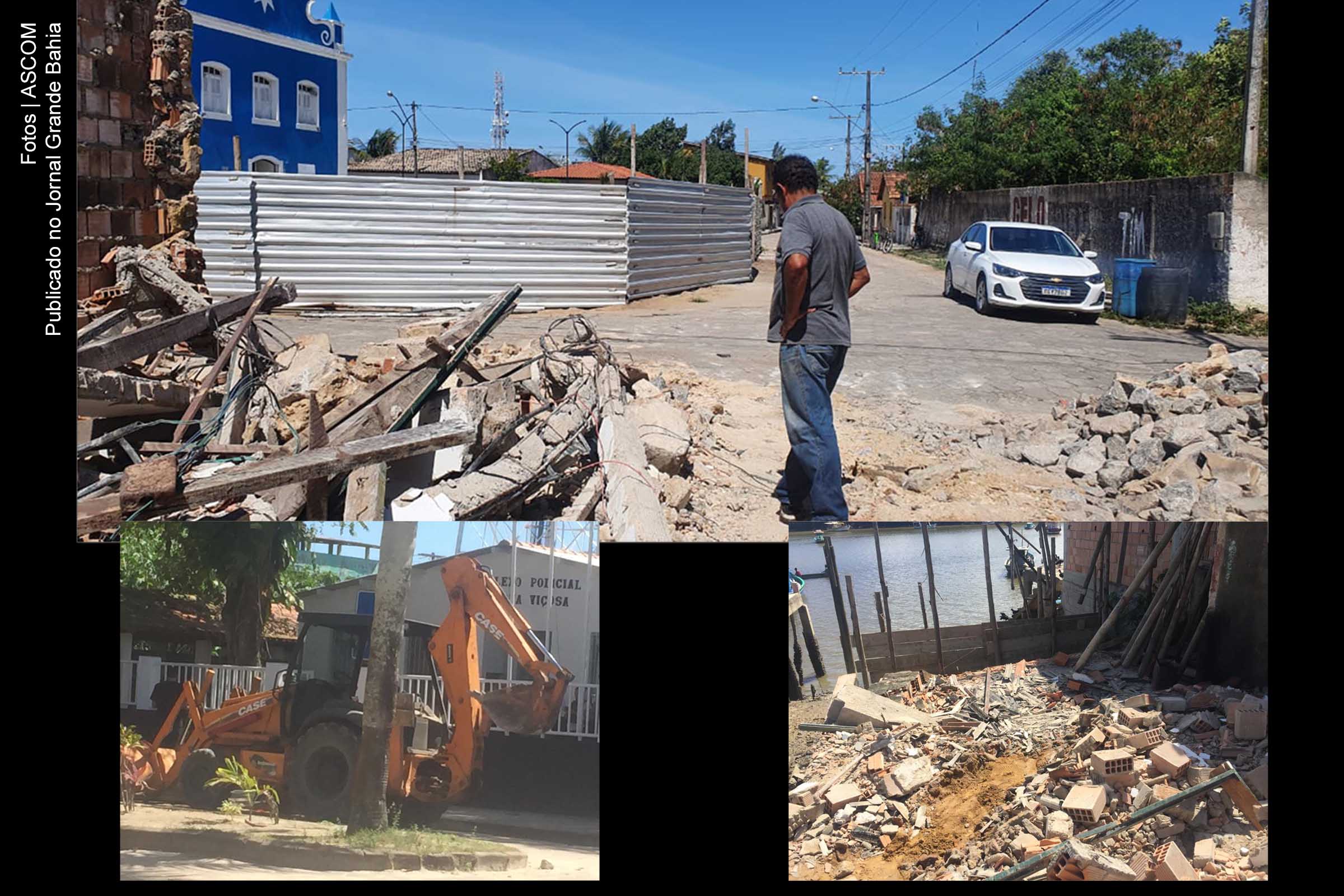 Imagens da destruição do imóvel do espólio do artista Frans Krajcberg em Nova Viçosa.