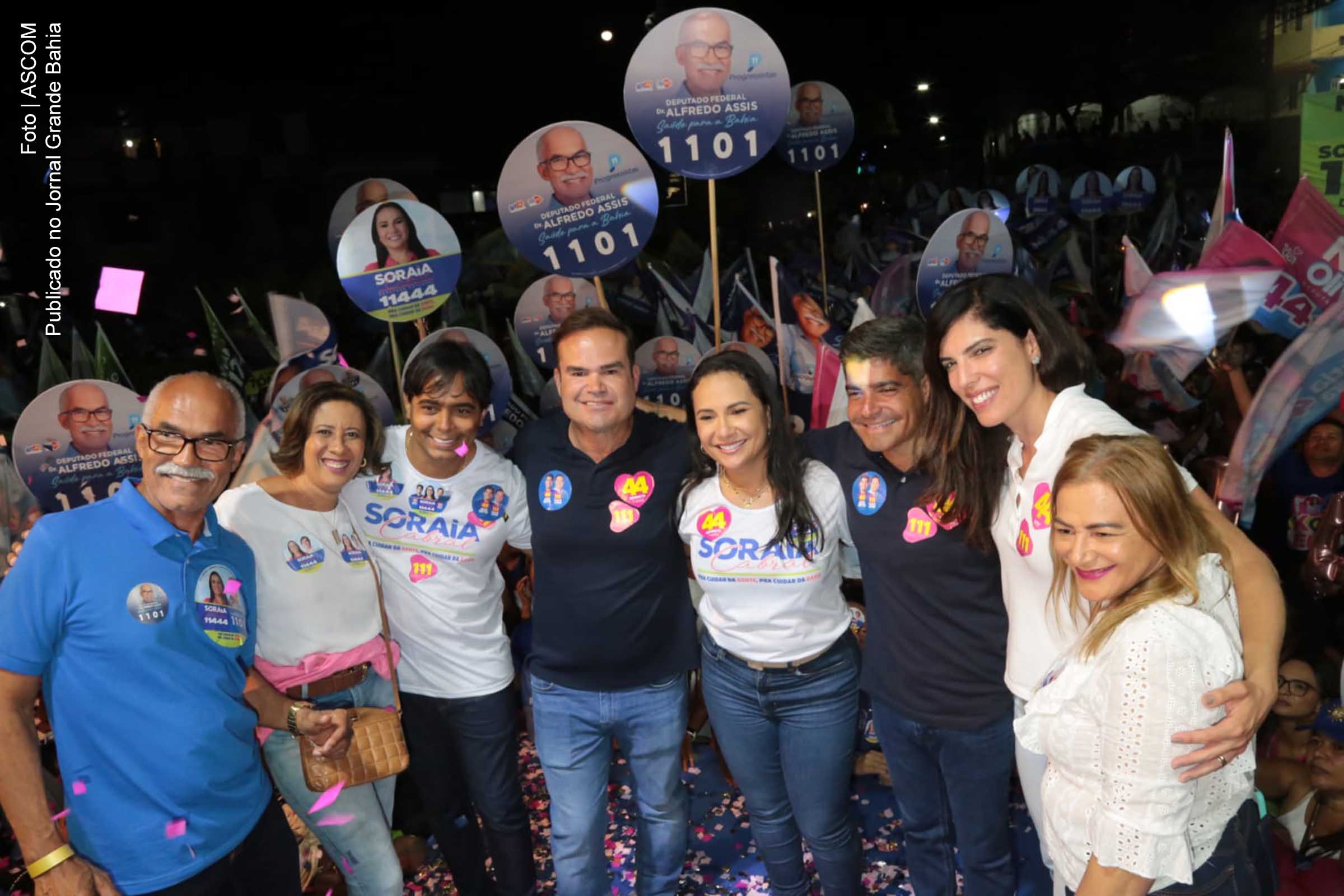 Eleições 2022: ‘Mais mulheres devem ocupar espaços de poder’, afirma Cacá Leão em Candeias; ACM Neto participa do ato de campanha