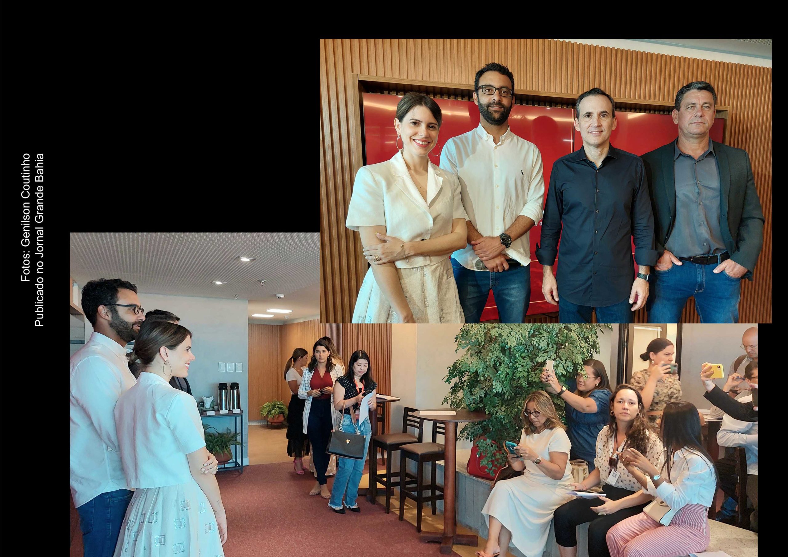 Diretoria da Moura Dubeux reúne imprensa, divulga resultado positivo de vendas na Bahia e anuncia novos lançamentos imobiliários. Com o recém-lançado Beach Class Jaguaribe, incorporadora possui dez empreendimentos simultâneos em construção em Salvador. Da esquerda para direita: Eduarda Dubex, Diretora de Marketing; Lucas Pithon, Head Comercial; Fernando Amorim, Diretor Regional; e Christiano Polillo, Head Desenvolvimento Imobiliário.