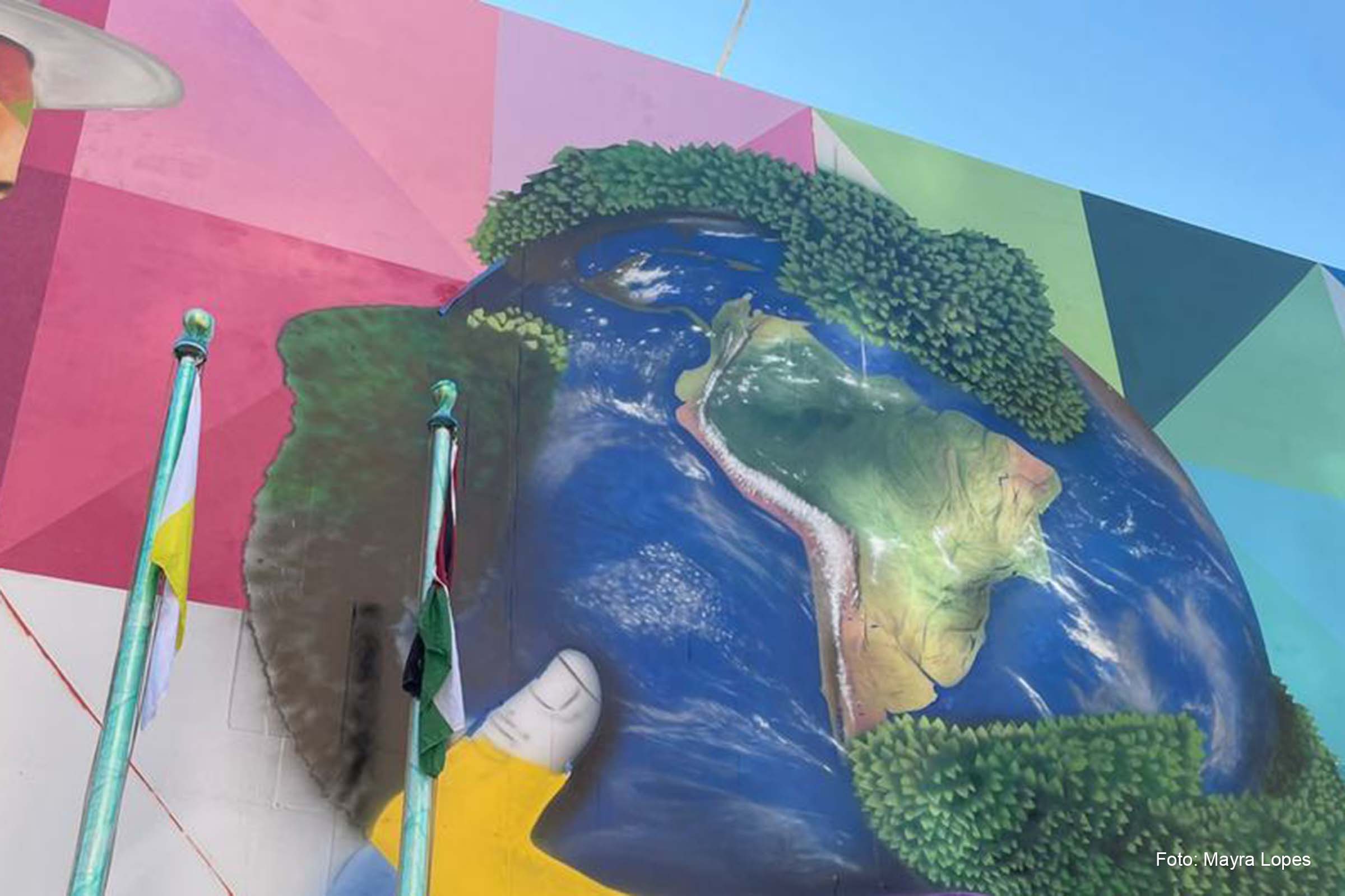 Outros painéis foram exibidos no prédio da ONU em celebração ao bicentenário da independência do Brasil.